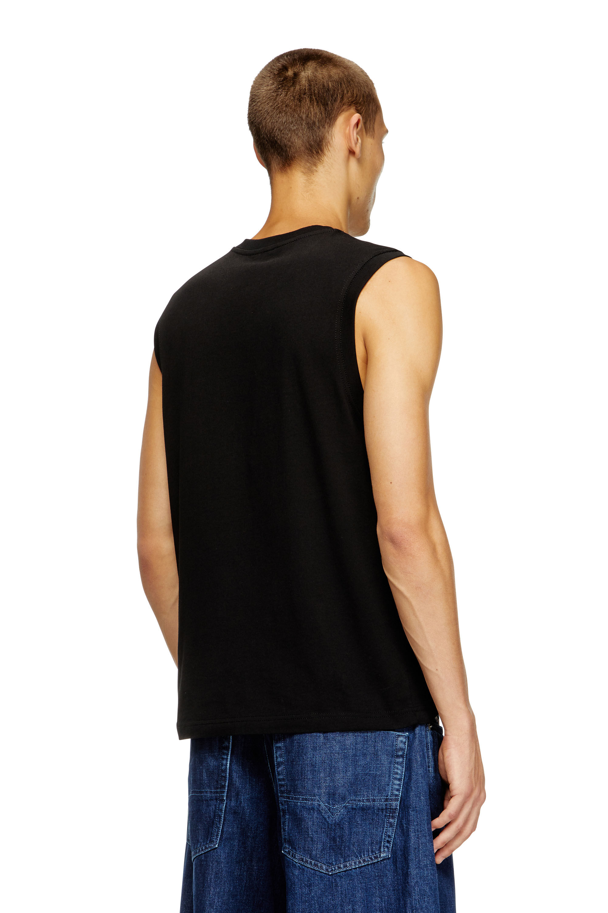 トップス Diesel 22ss Gradation D Logo Tank Top M-ONERVA-TOP Woman: Cut-out knit tank top, D logo plaque | Diesel