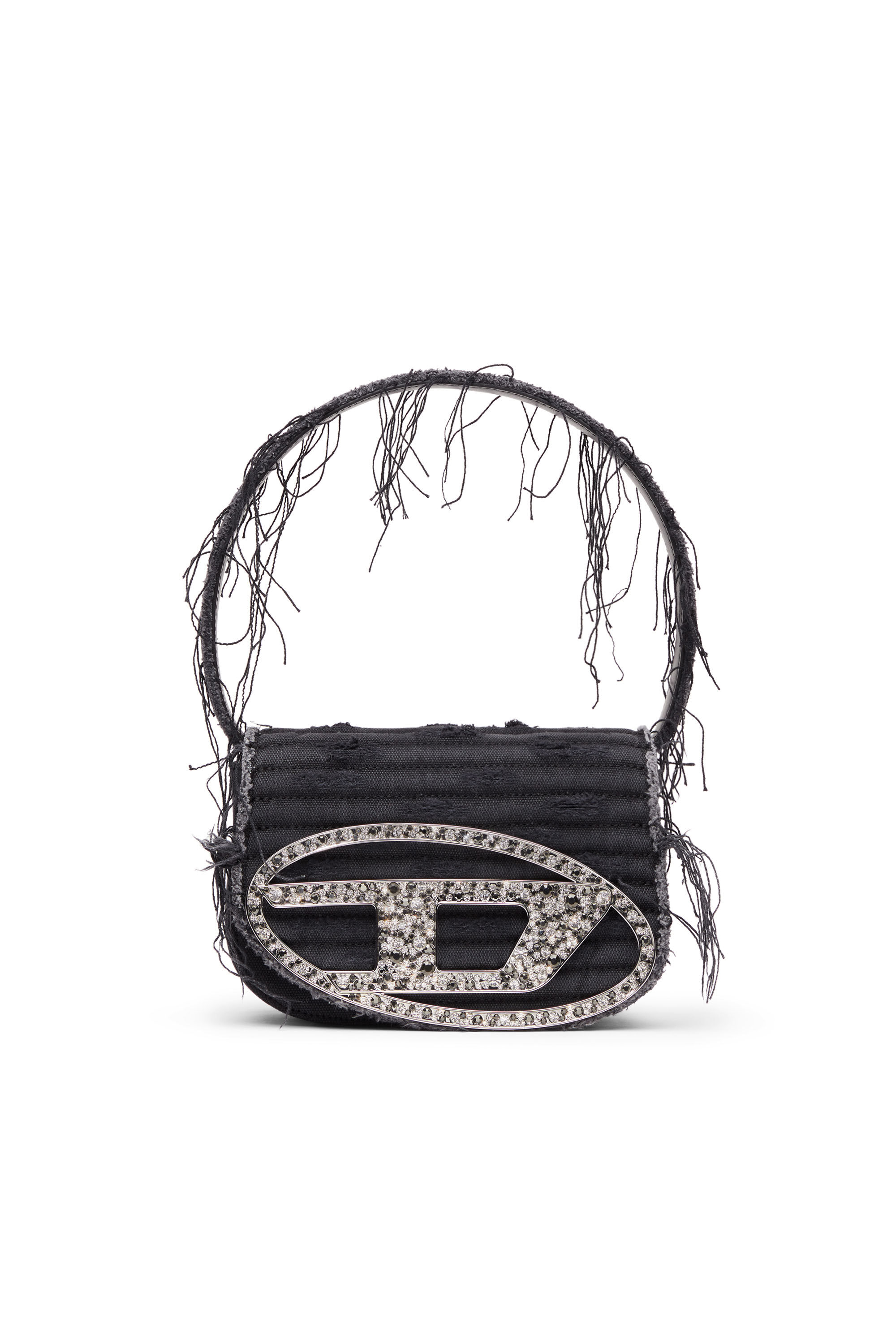 DIESELショルダーBAG 1DR Women's 1DR-Iconic shoulder bag in denim and crystals