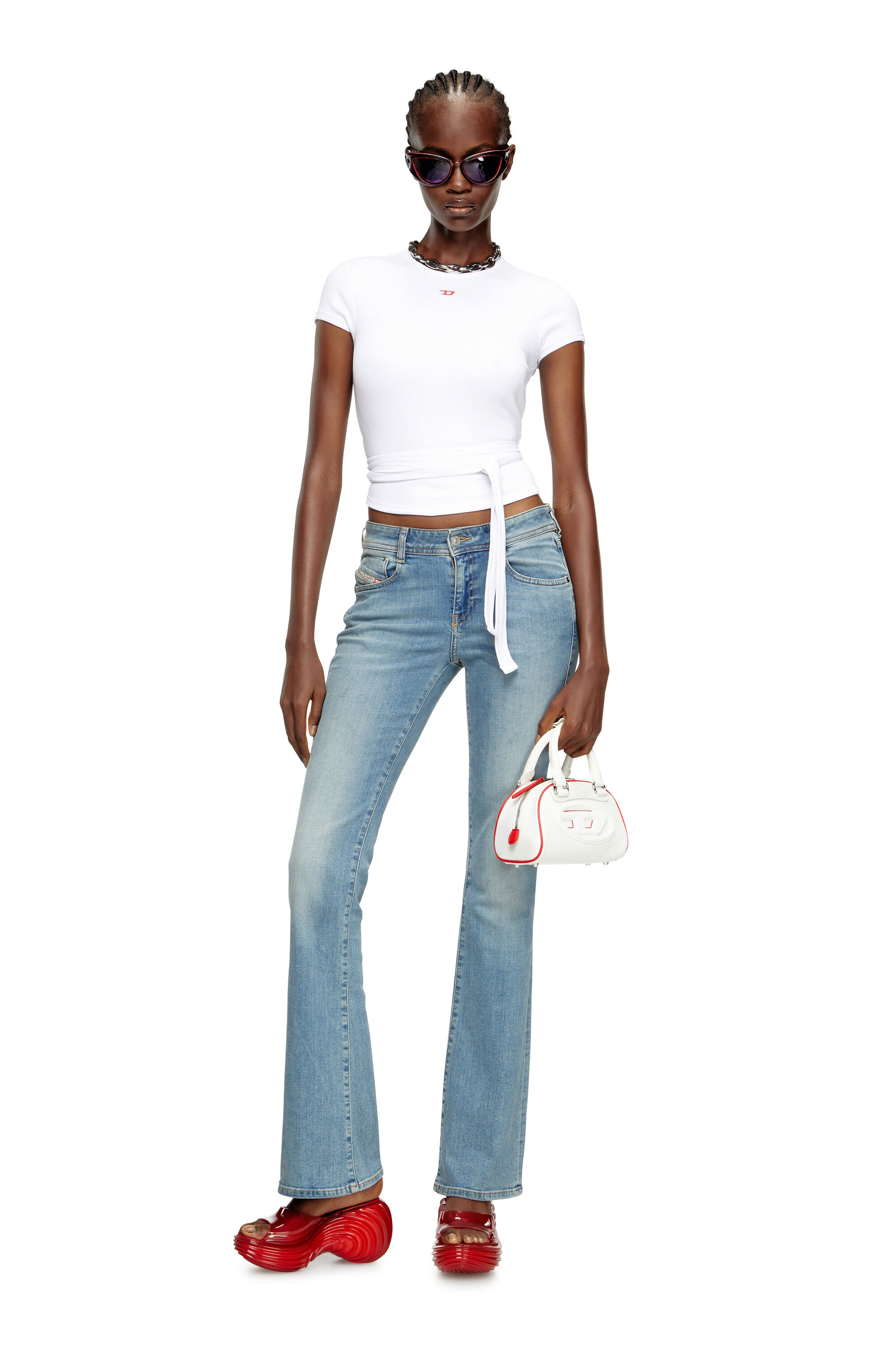 Women's Platform mule in Melflex® | Red | Diesel {{Country}}