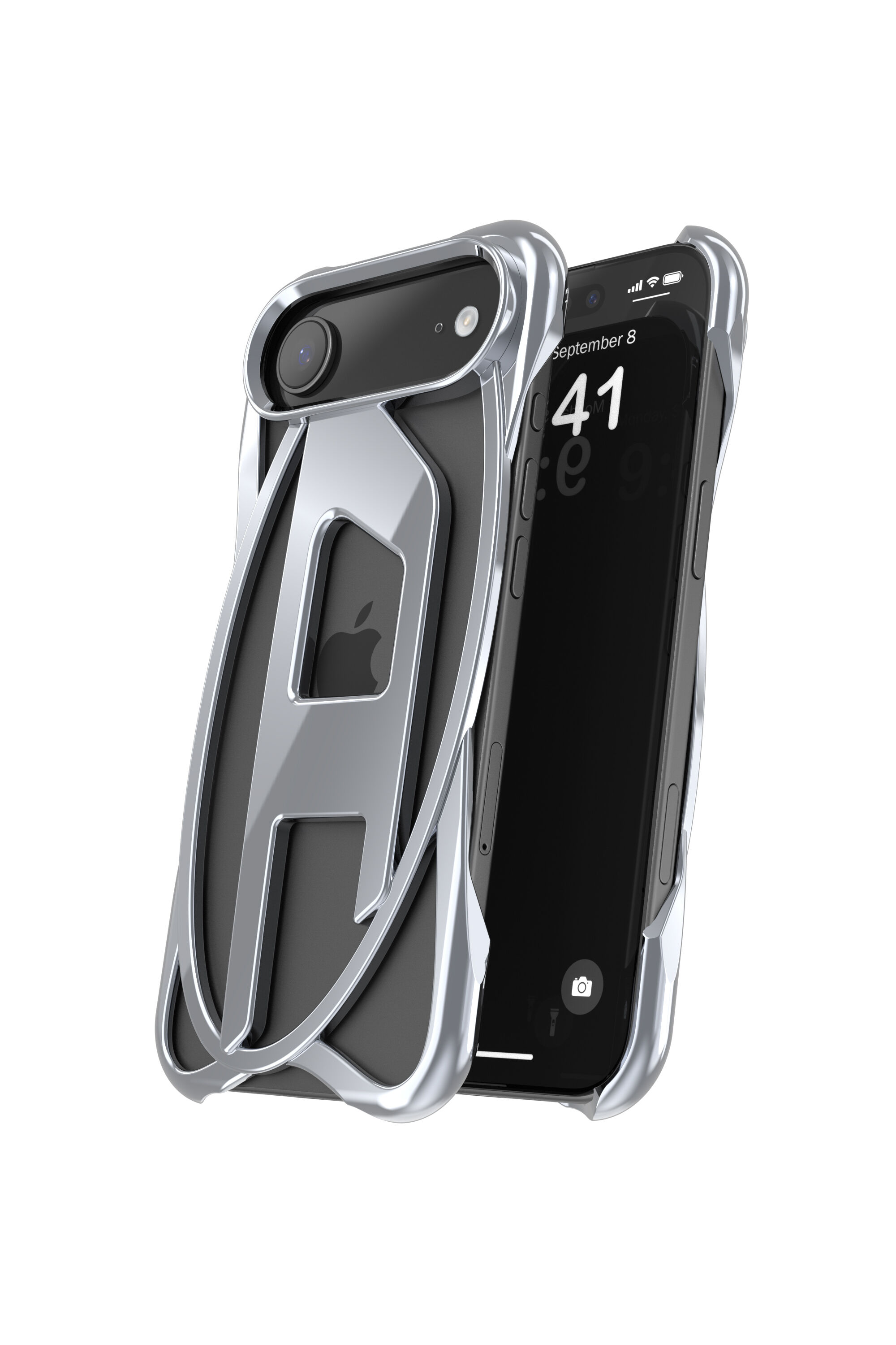 DIESEL CAGED D CASE iPhone 17 Air用 Women's Caged D glossy case for iPhone 17 Air | Grey | Diesel