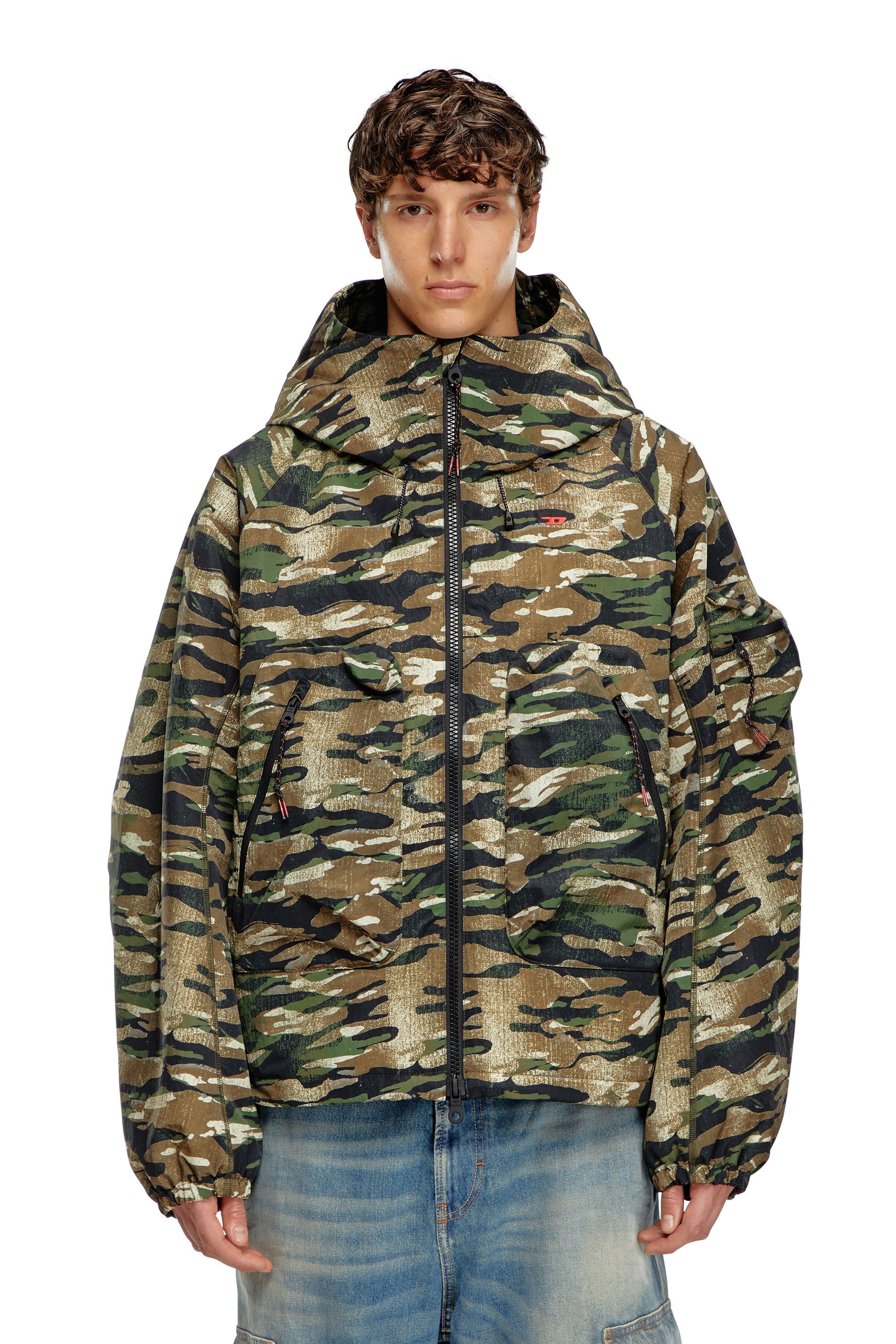 Mens camouflage jacket with hood sales