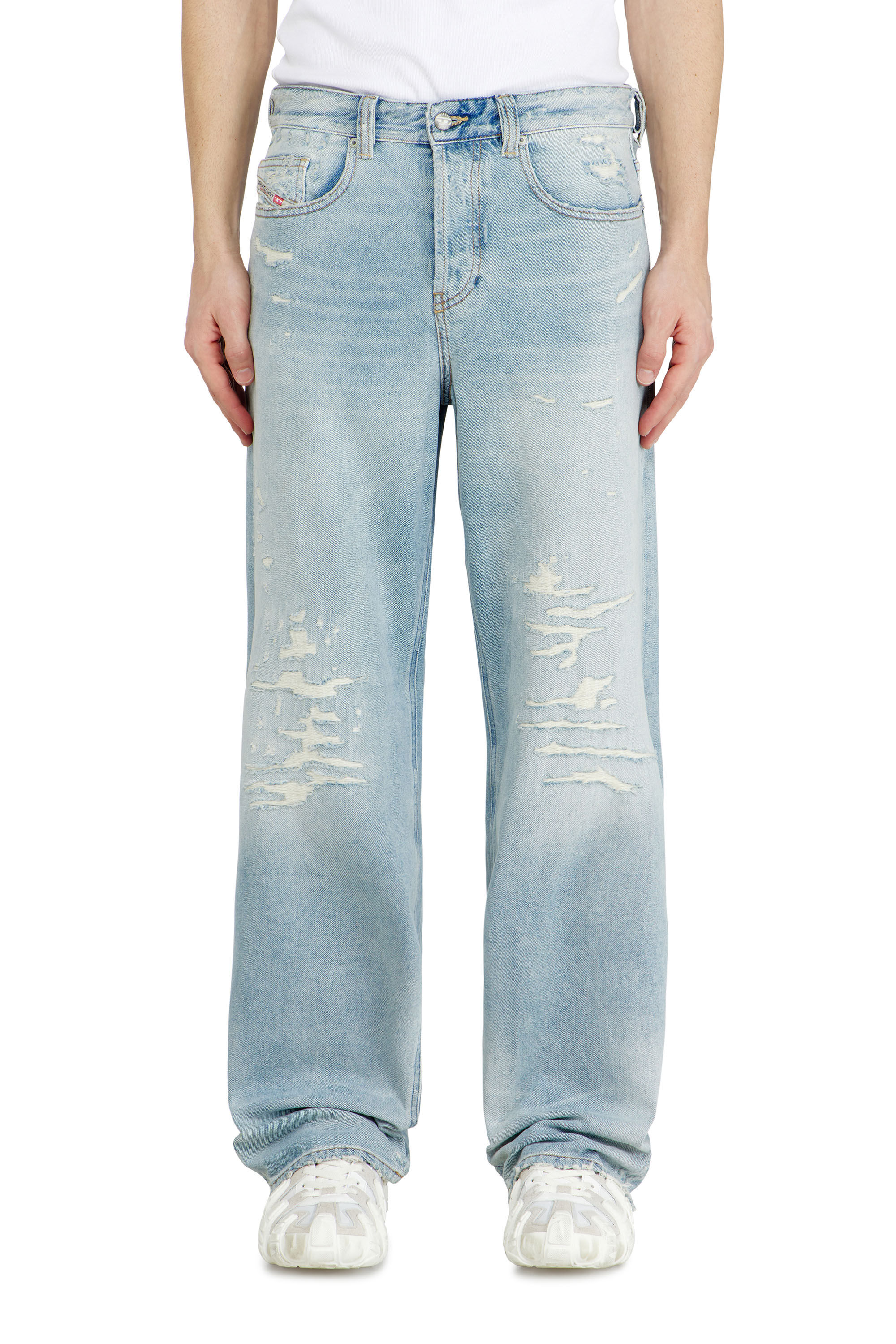 Men's Relaxed Jeans | Light Blue | Diesel 2001 D-Macro Men's Relaxed Jeans | Light Blue | Diesel 2001 D-Macro