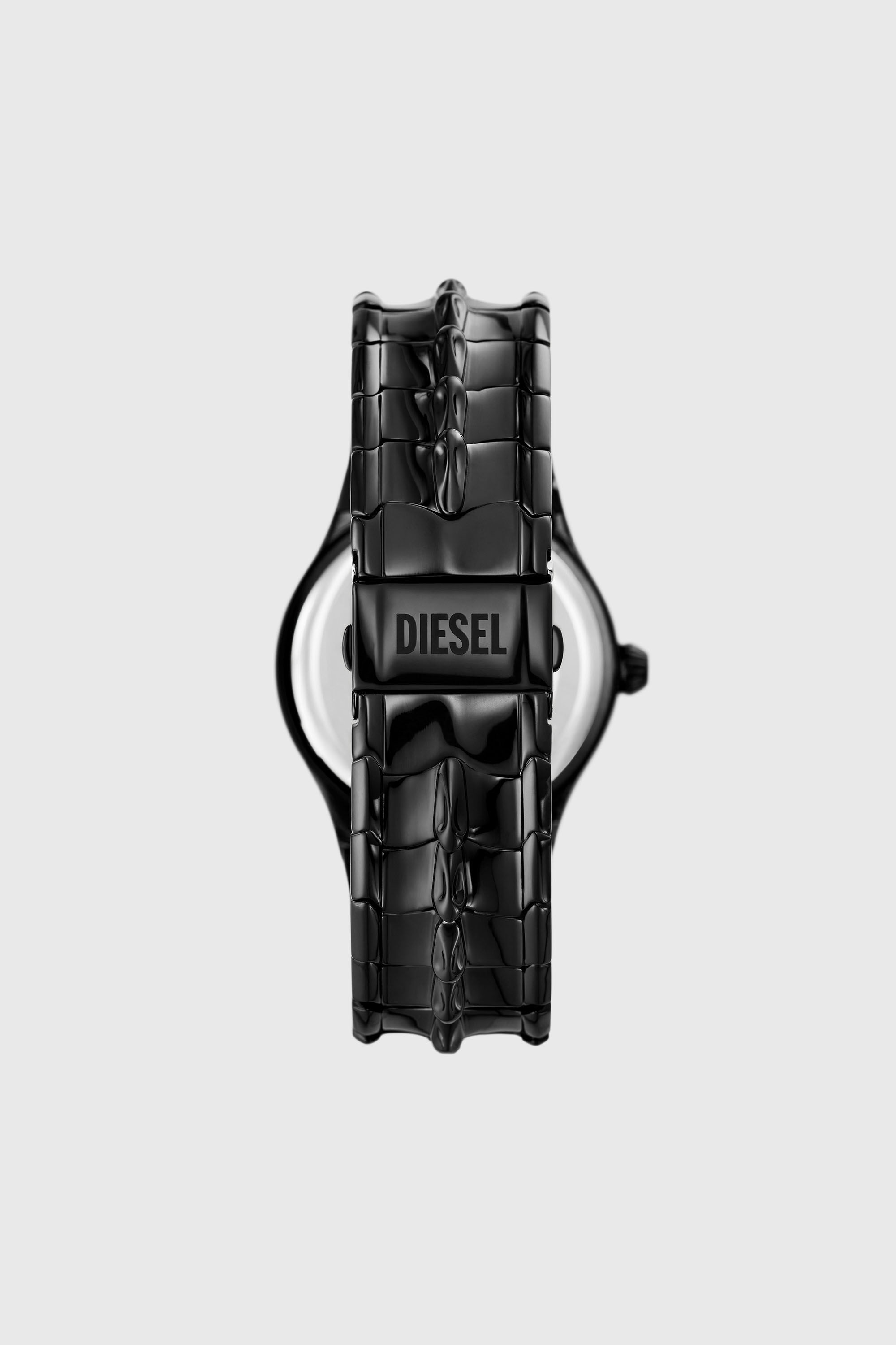Men's Vert Three-Hand Date Black Stainless Steel Watch | Black