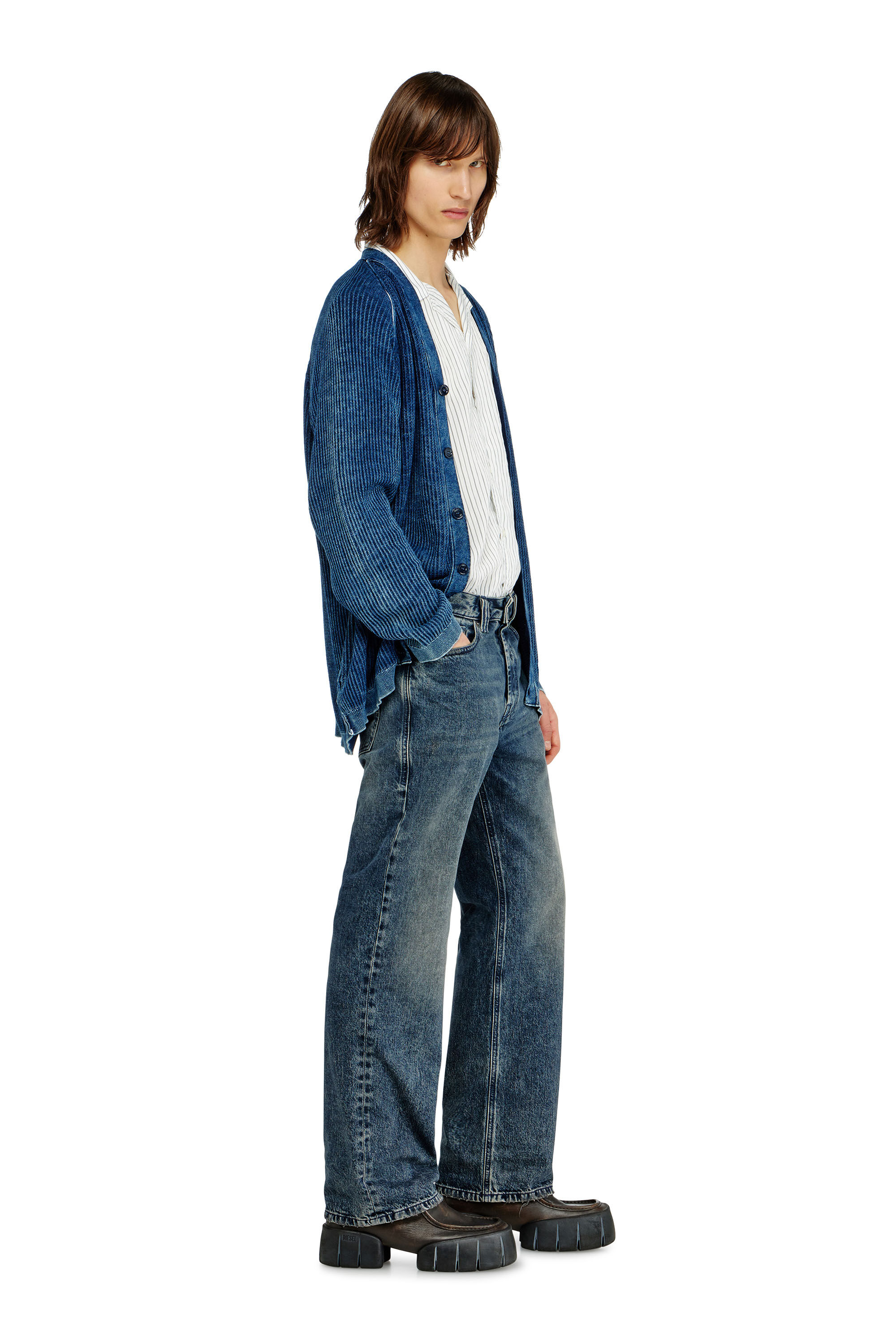 Men's Relaxed Jeans | Regular Waist 1980 D-EeperDark Blue | Diesel TR