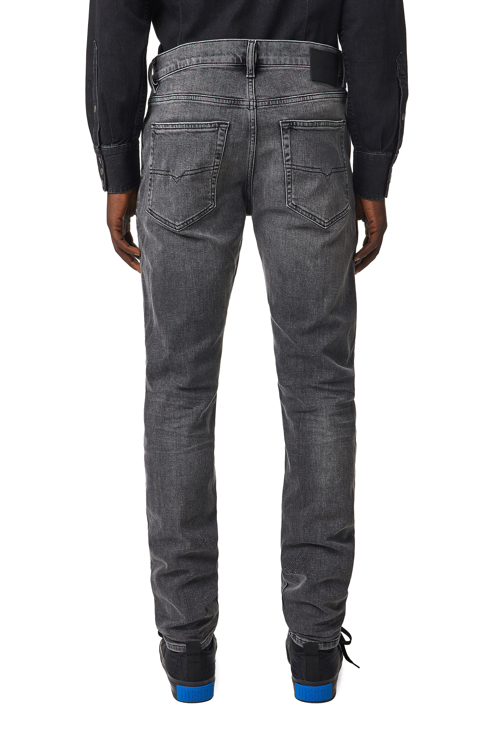 Diesel - D-Luster 009ZT Slim Jeans, Black/Dark grey - Image 4