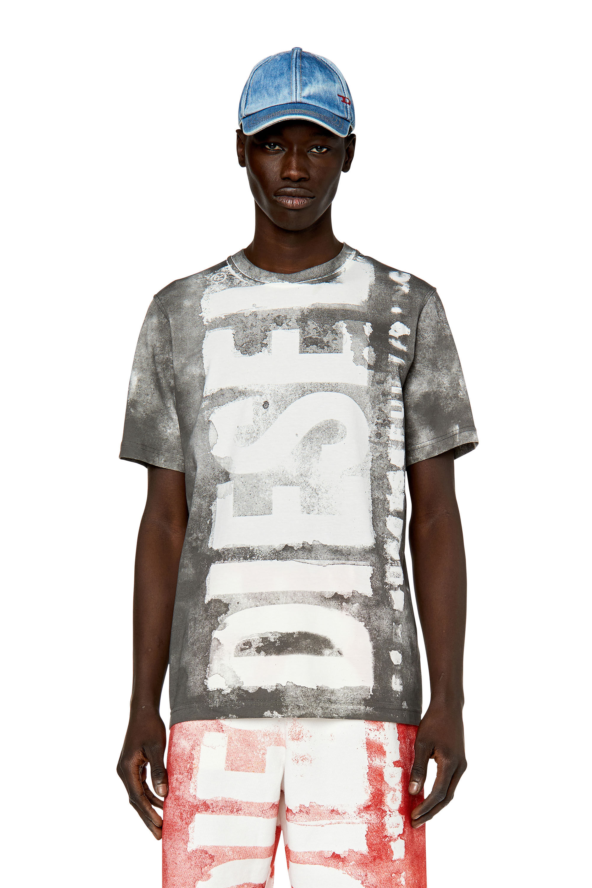 牛丼　diesel T-JUST-G12 Man: T-shirt with bleeding logo | Diesel