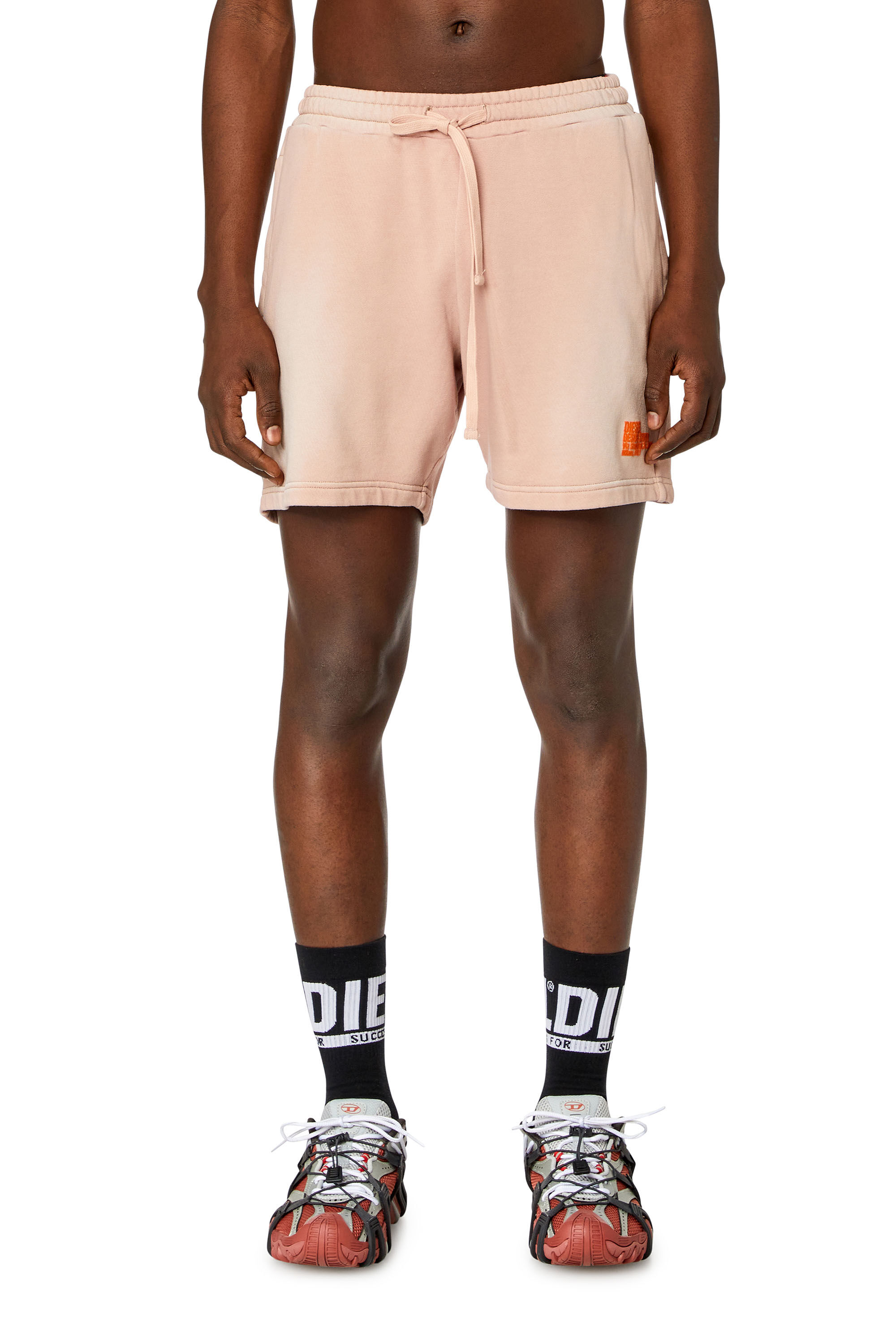 Diesel - P-STELT-N1, Man's Sweat shorts with sun-faded effect in Pink - 2