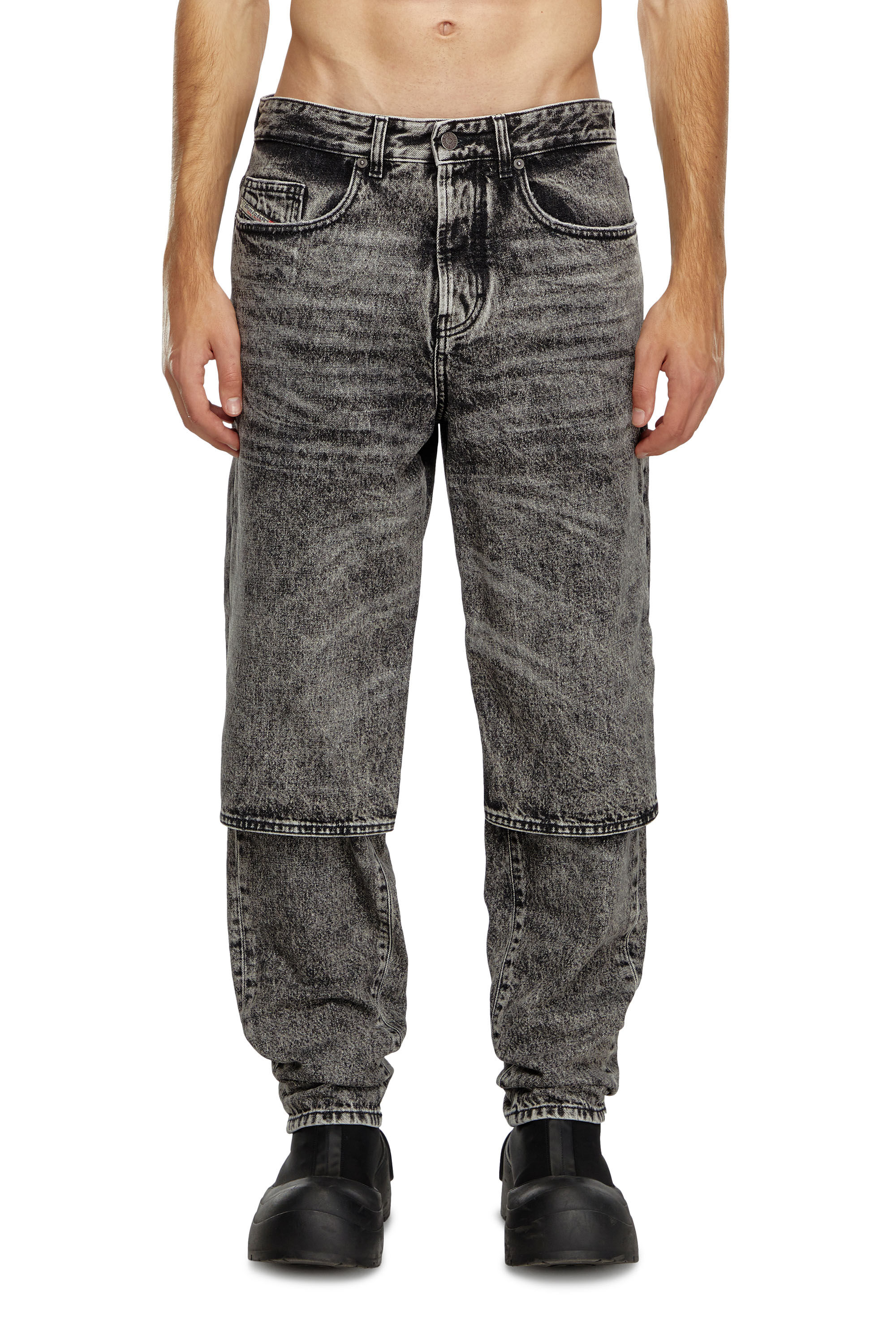 Men's Regular Jeans | Black/Dark grey | Diesel D-Malon
