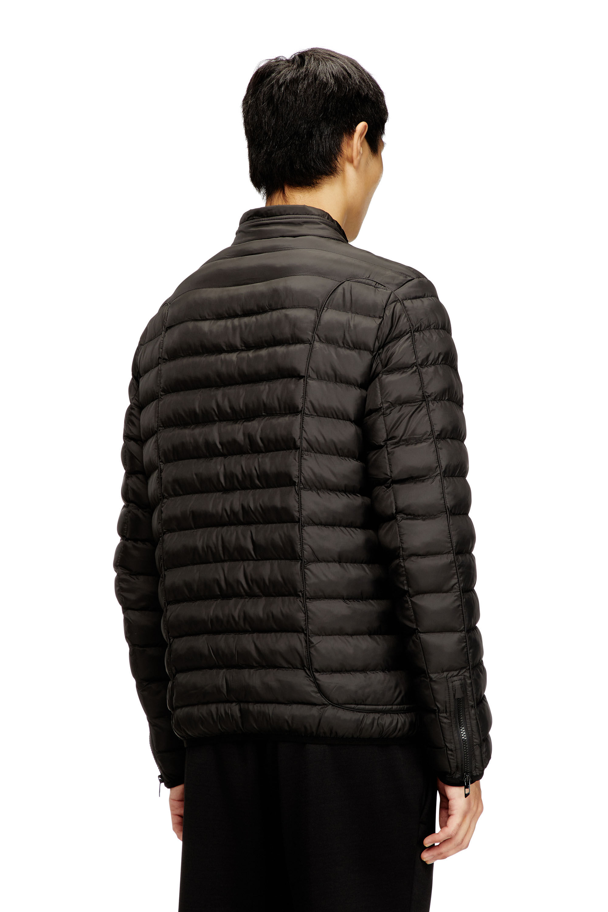 Men's Puffer jacket in light nylon | Black | Diesel TR