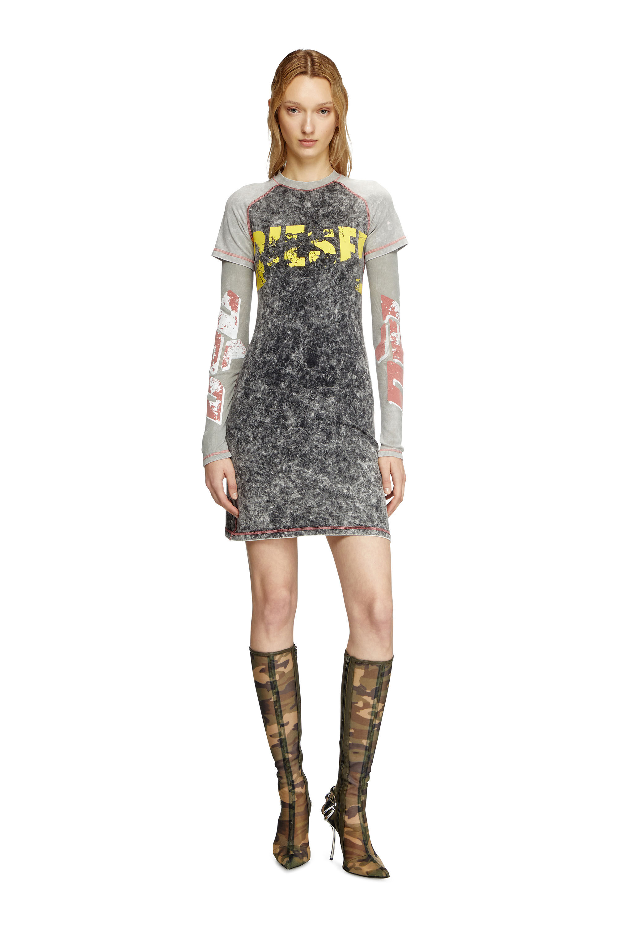 Women's Layered mini dress | Black | Diesel