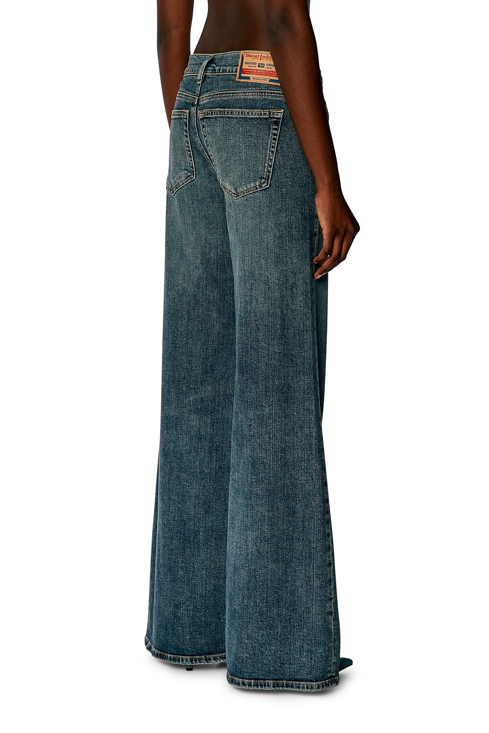 Women's Flare, Puddle Jeans | Medium blue | Diesel 1978 D-Akemi