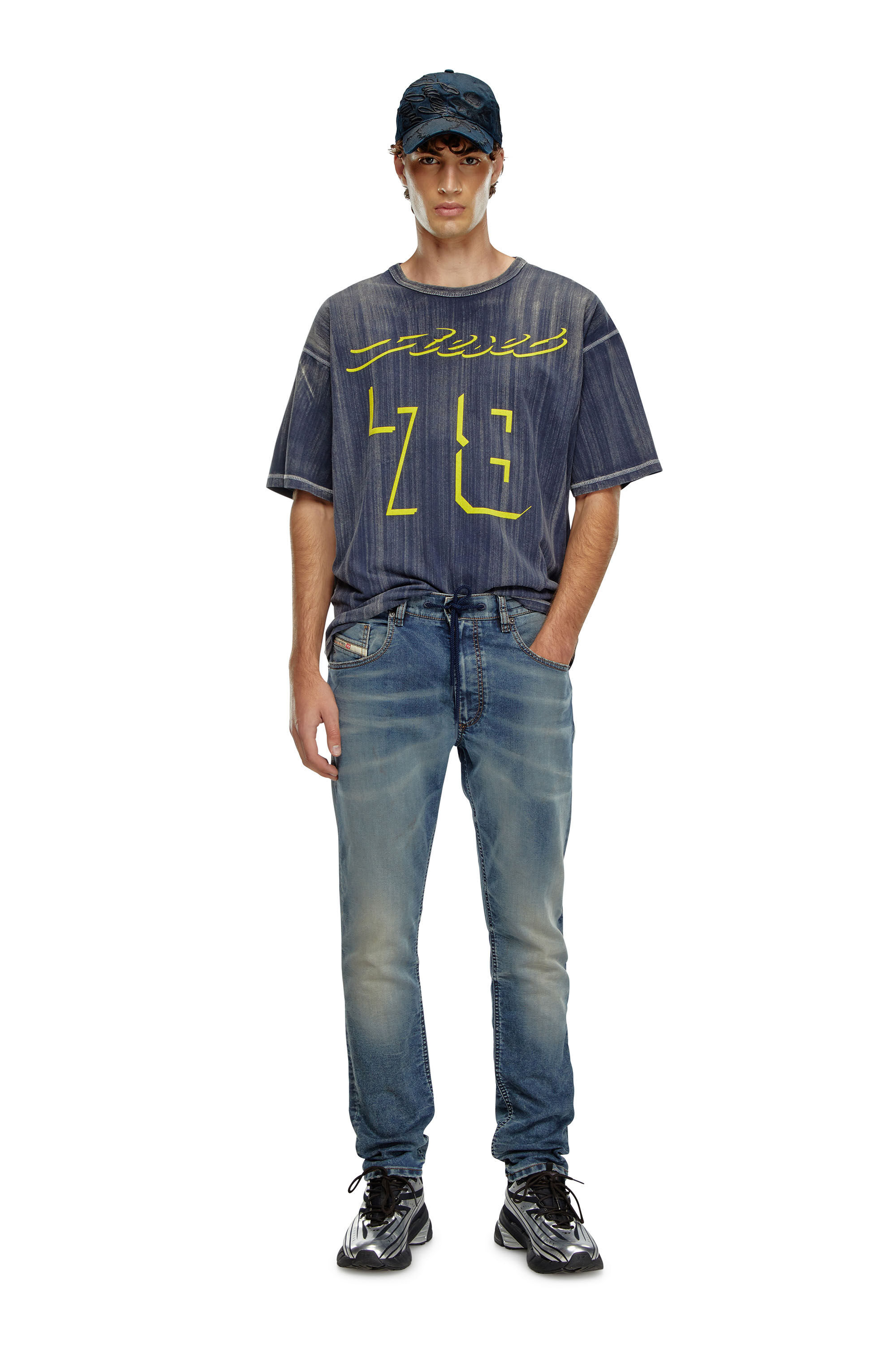 Diesel - Man's Regular 2030 D-Krooley Joggjeans® 068LZ, Medium blue - 1