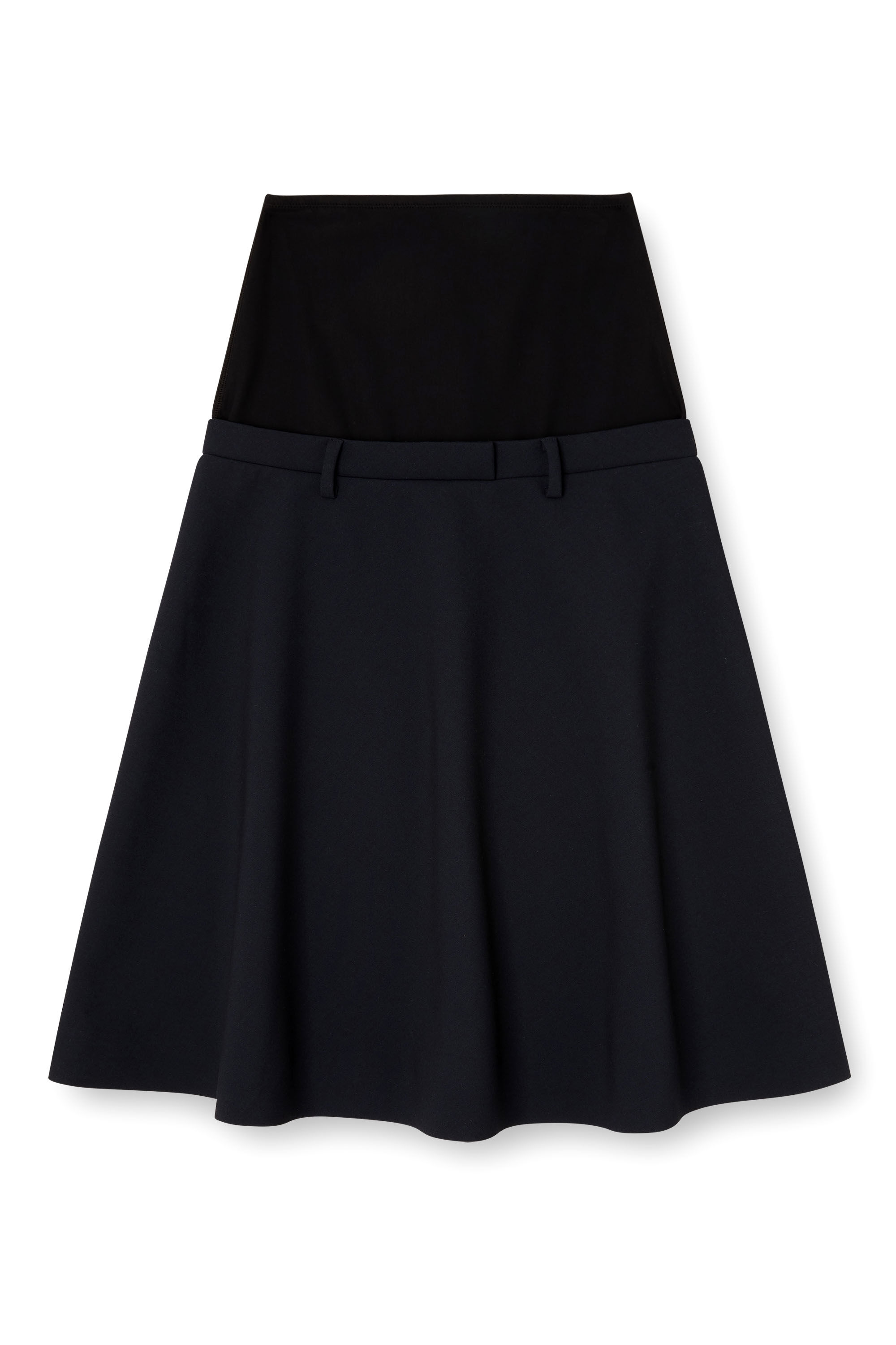 Diesel - O-GRACE-BOND, Woman's Drop-waist skirt in neoprene-bonded fabric in Dark Blue - 2