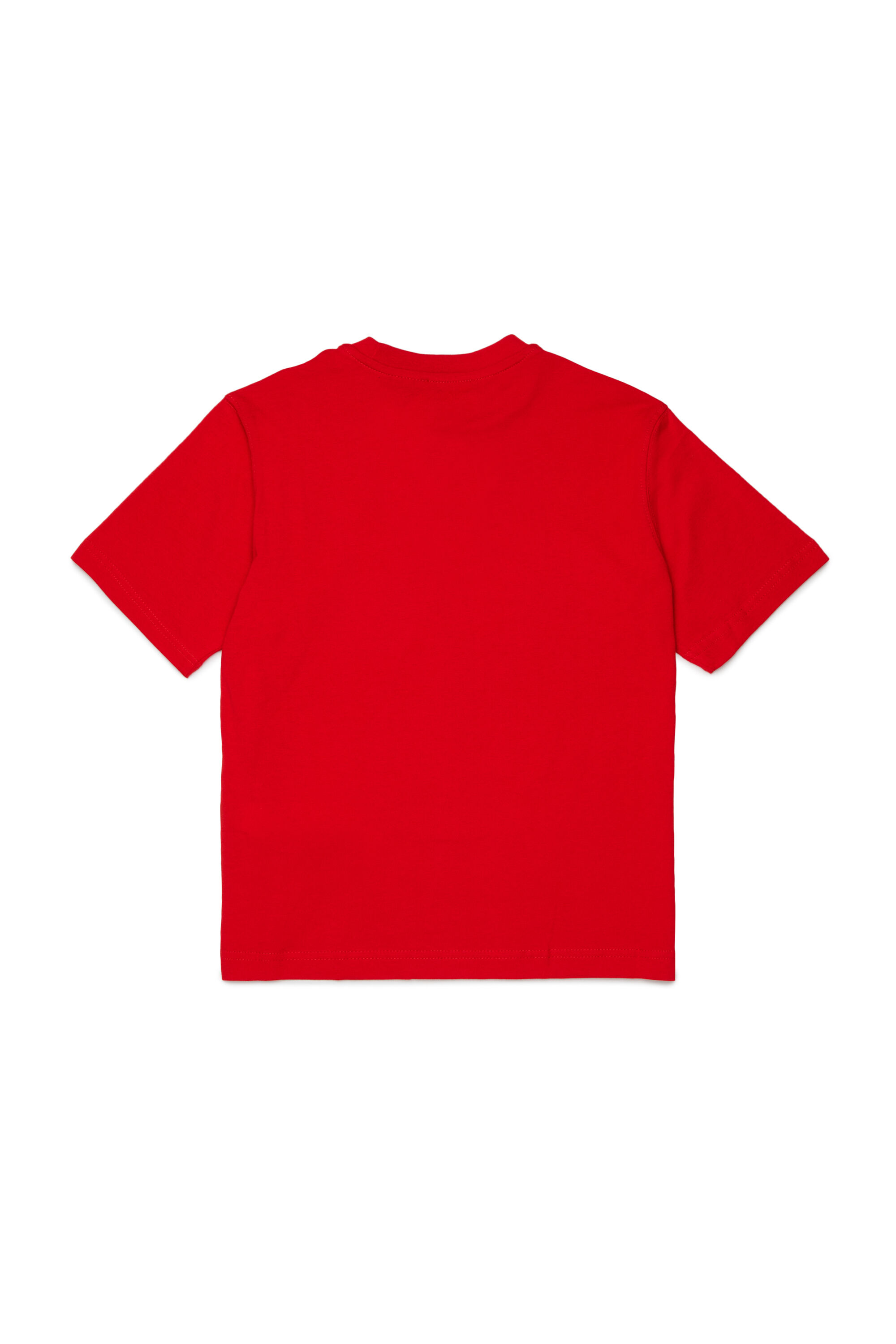 Diesel - TCIRCLE OVER, Man's Cotton T-shirt with Diesel print in Red - 2