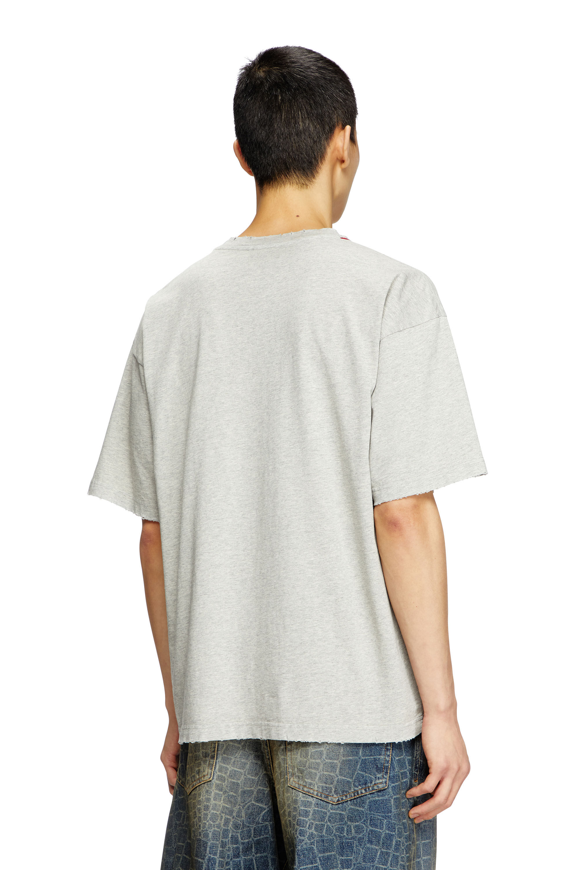 Women's T-shirt with snake embroidery | Grey | Diesel