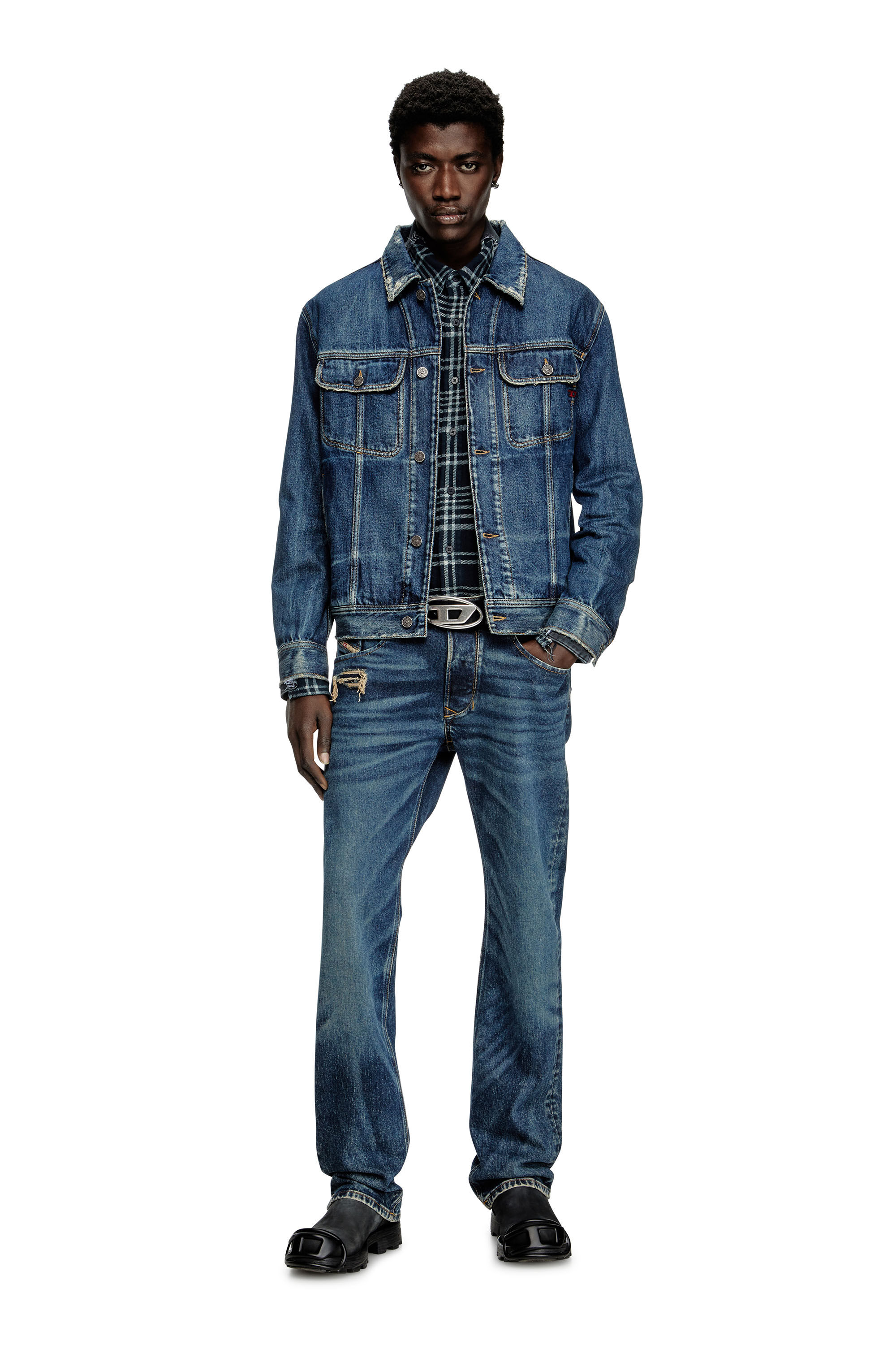 Men's Regular Jeans | Dark Blue | Diesel 1985 Larkee