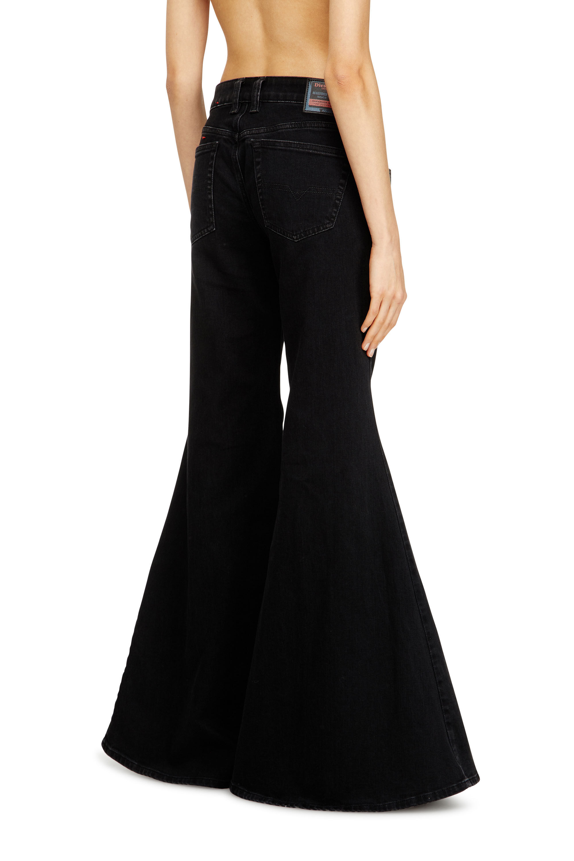 Women's Flare Jeans | Black/Dark grey | Diesel 1970 D-Bleess