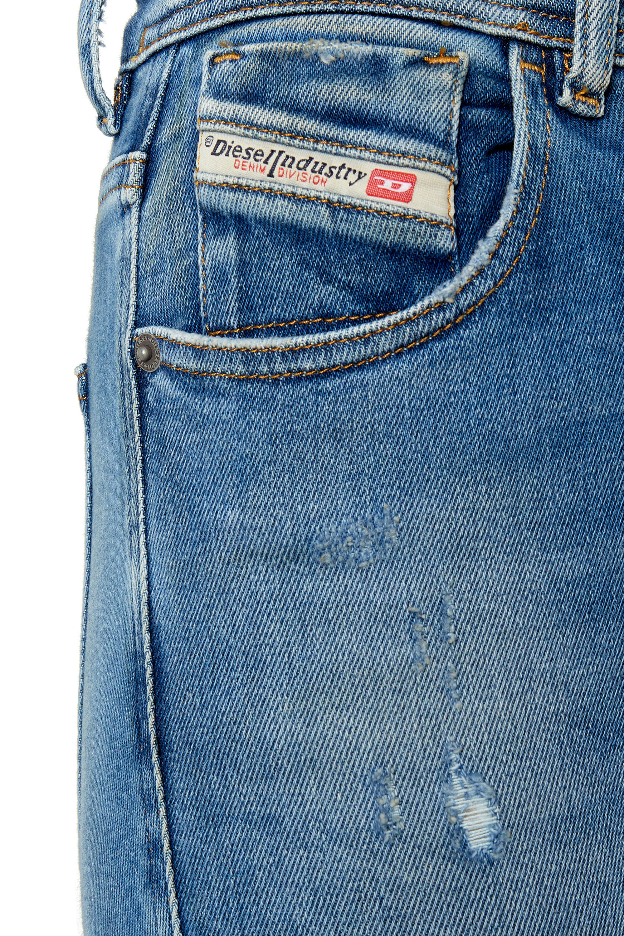Diesel - 1984 Slandy high 09E91 Super skinny Jeans, Light Blue - Image 5