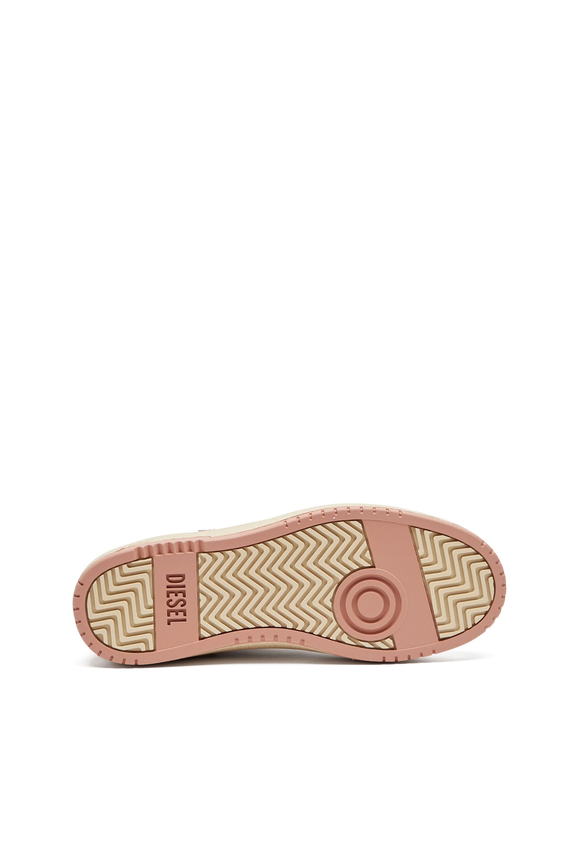 Diesel - S-UKIYO V2 LOW, Man's S-Ukiyo Low-Low-top sneakers in leather and nylon in Pink/White - 5