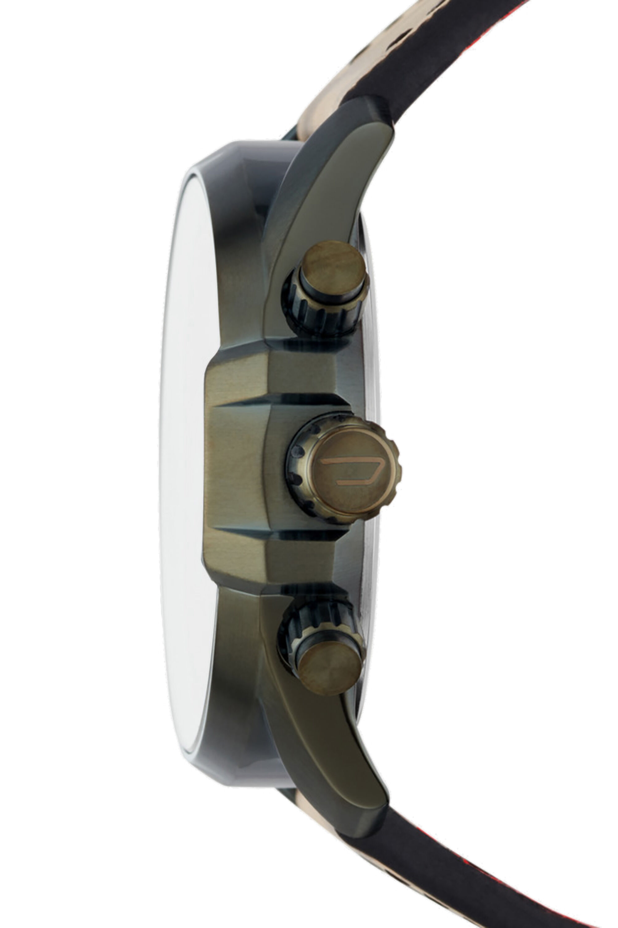 DZ4472 Man: Camo watch with red backing strap, 47 mm | Diesel