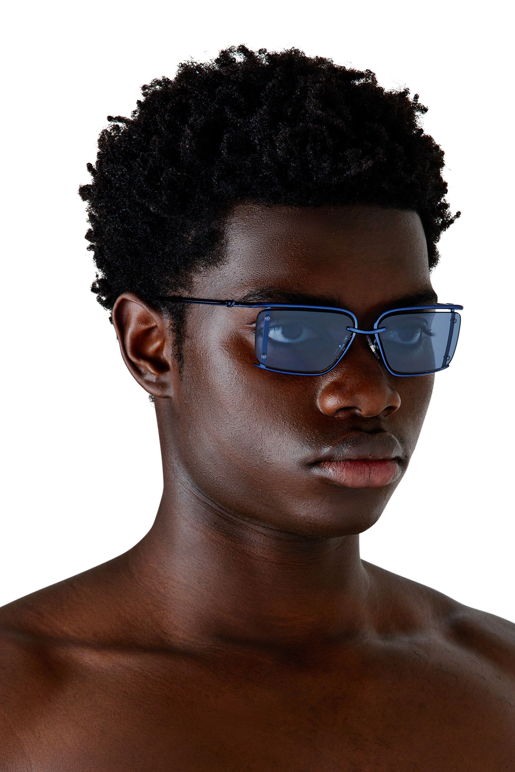 Women s Rectangle sunglasses Blue Diesel
