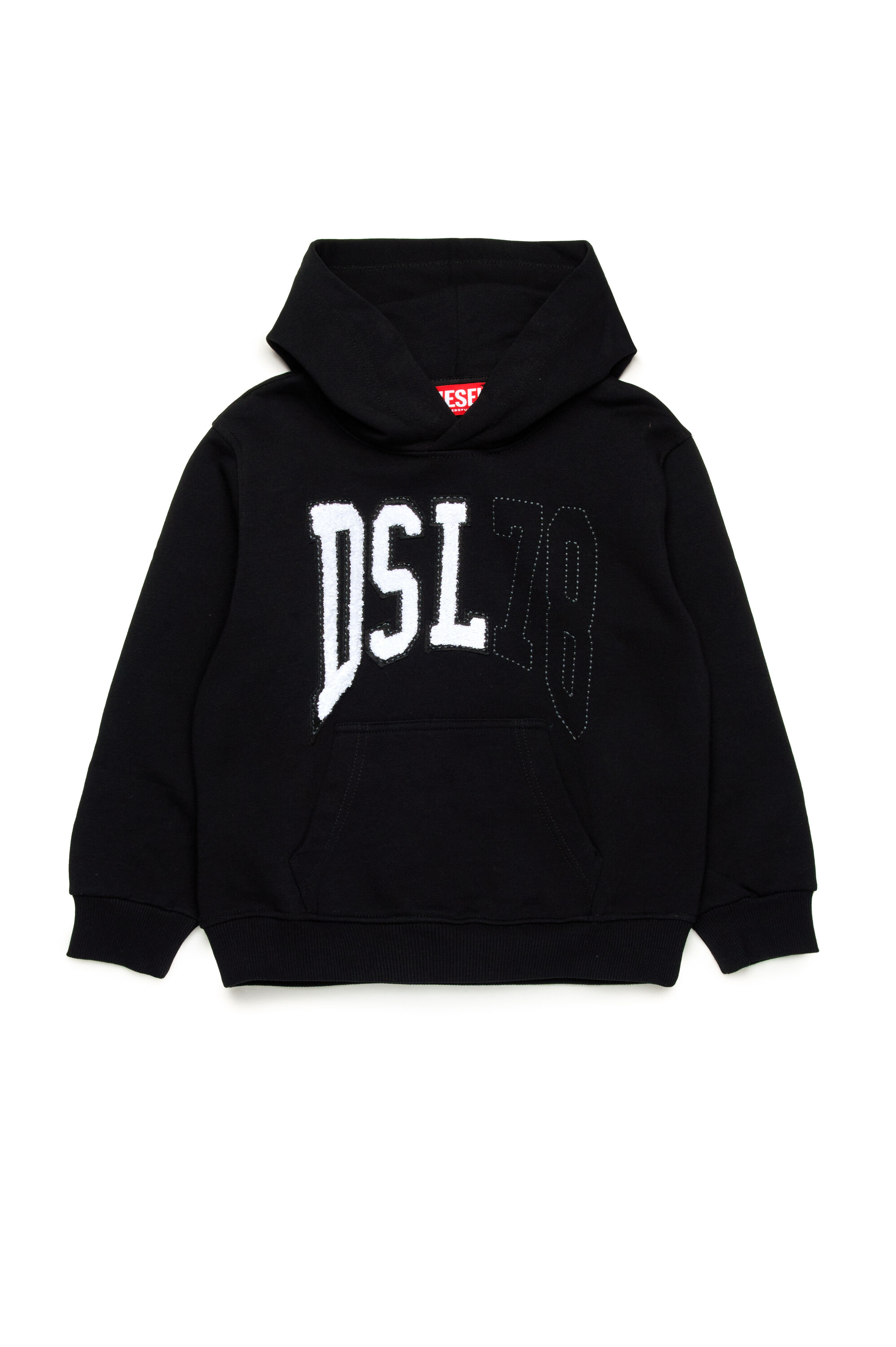 Hoodie with collegiate DSL 78 logo | Black | 4-16 YEARS Boys | Diesel