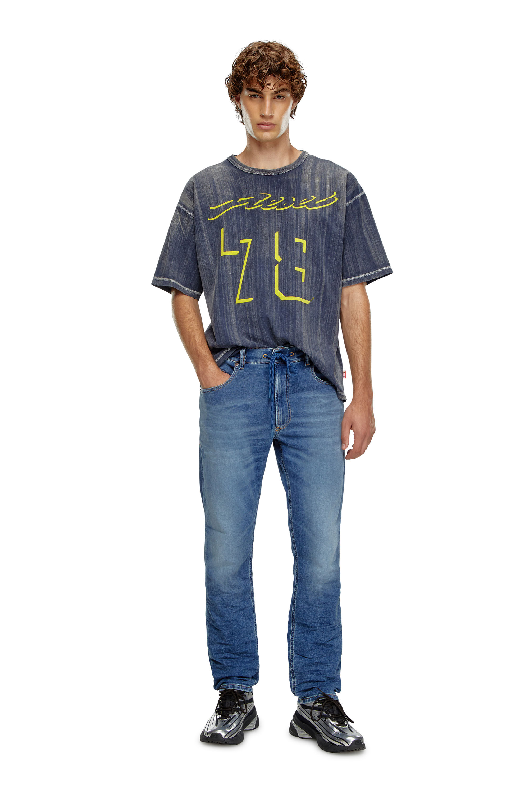 Men's Regular Jeans | Medium blue | Diesel 2030 D-Krooley Joggjeans®