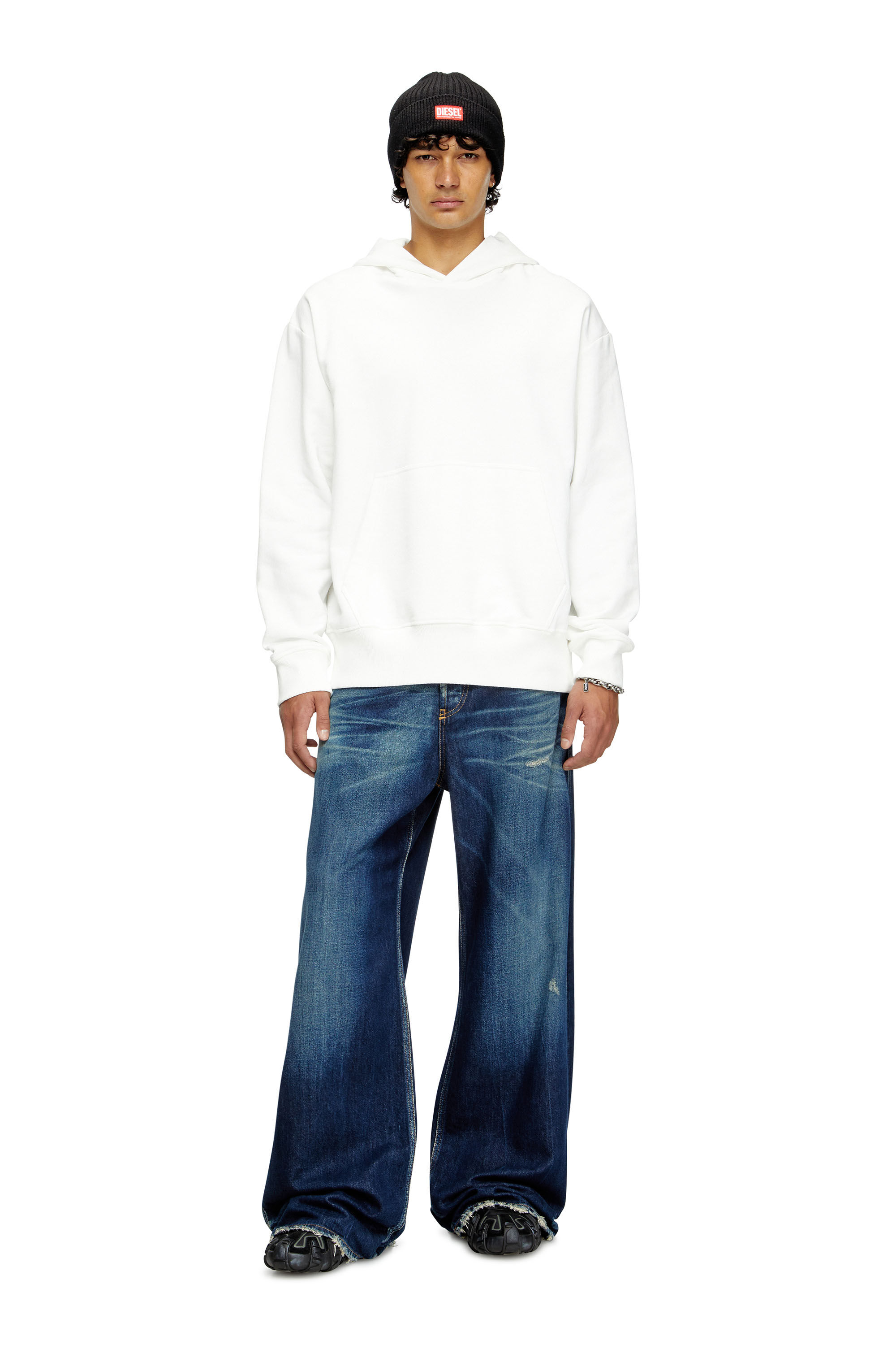 【DIESEL】S-macs-hood-megoval-d S-MACS-HOOD-MEGOVAL-D Men: Hoodie with back D logo | Diesel