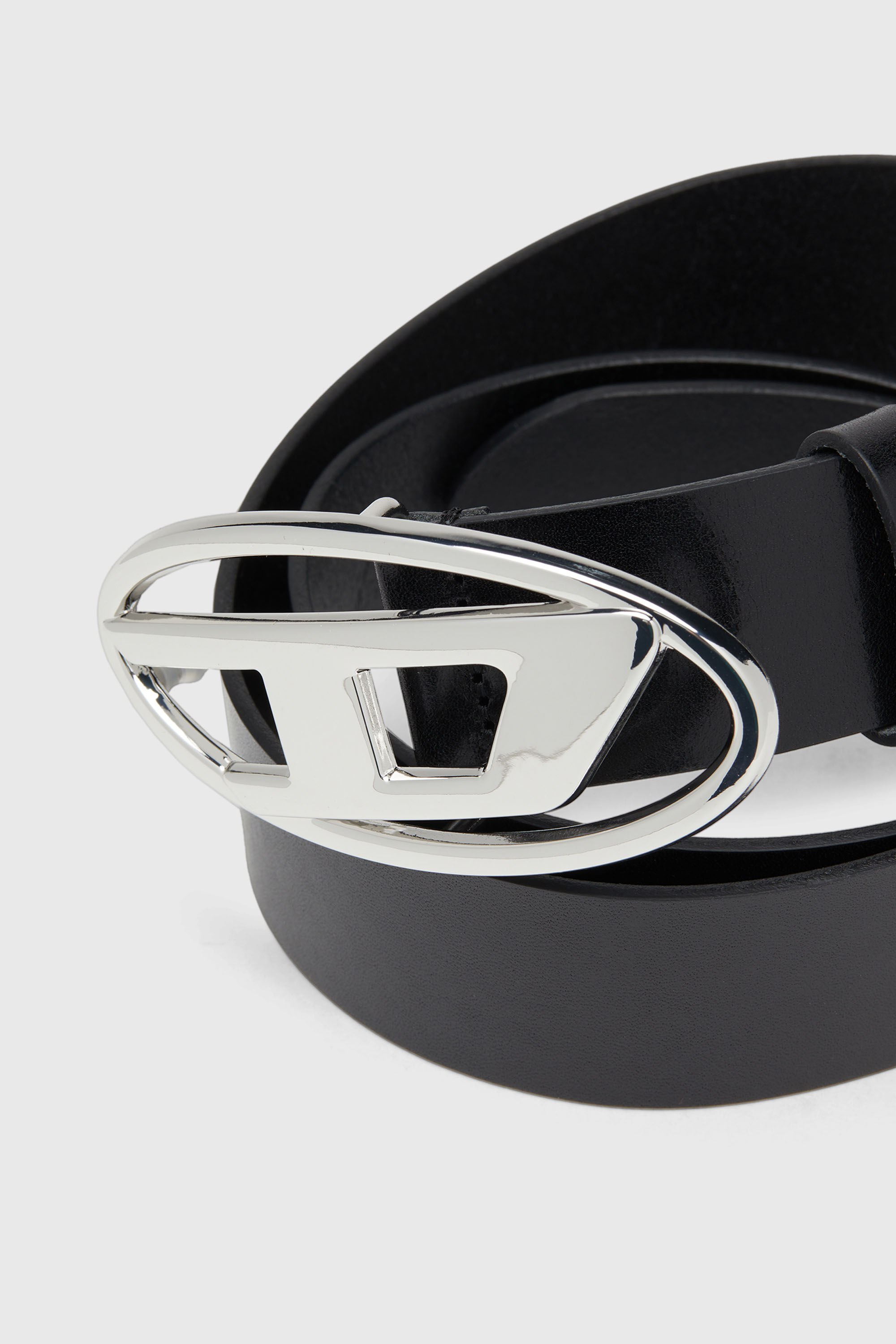 B-1DR Woman: leather Belt with silver D logo buckle | Diesel
