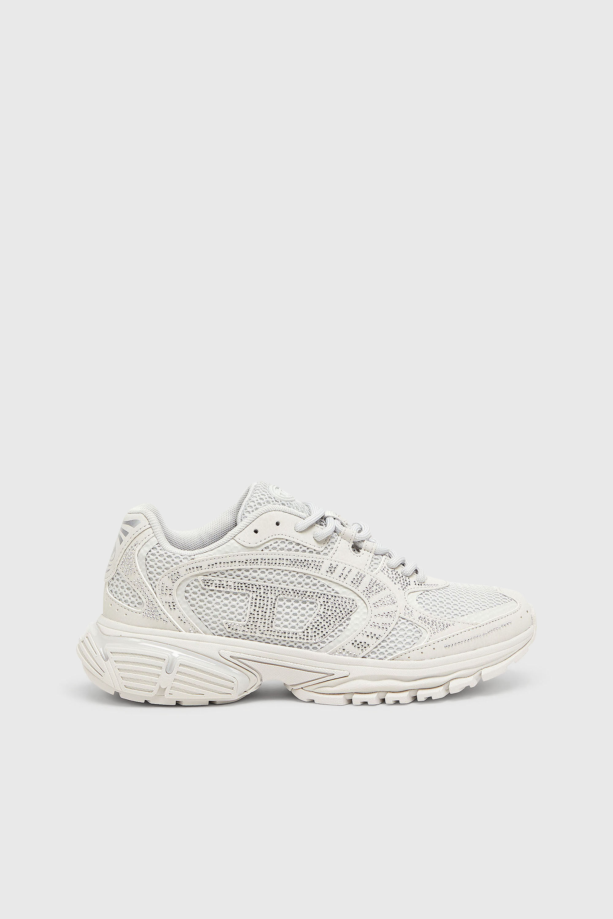 Diesel - S-PRO-V-DENSE LOW W, Woman's S-Pro-V-Dense - Mesh sneakers with crystals in White - 1