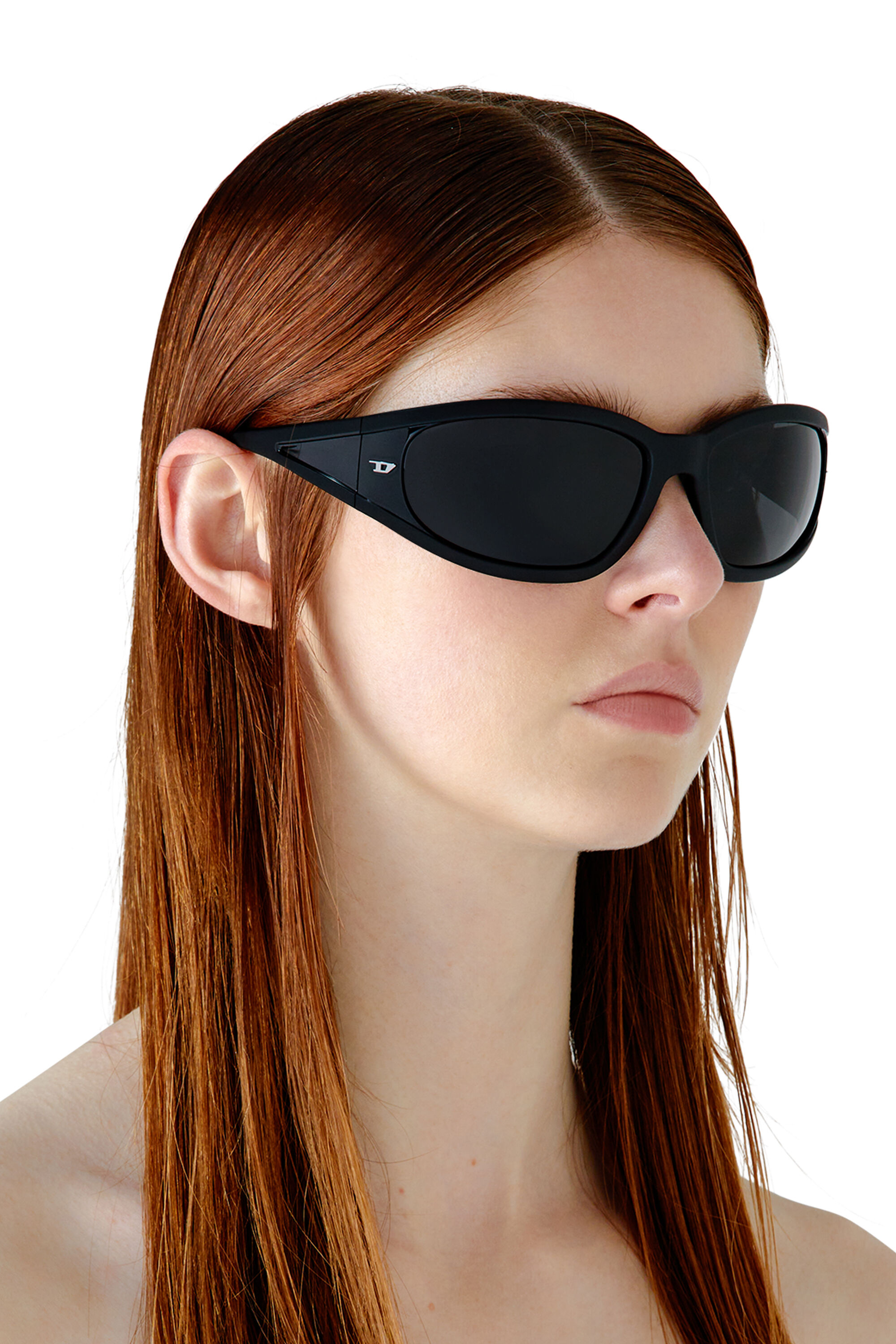Women's Rectangular sunglasses in acetate | Black | Diesel
