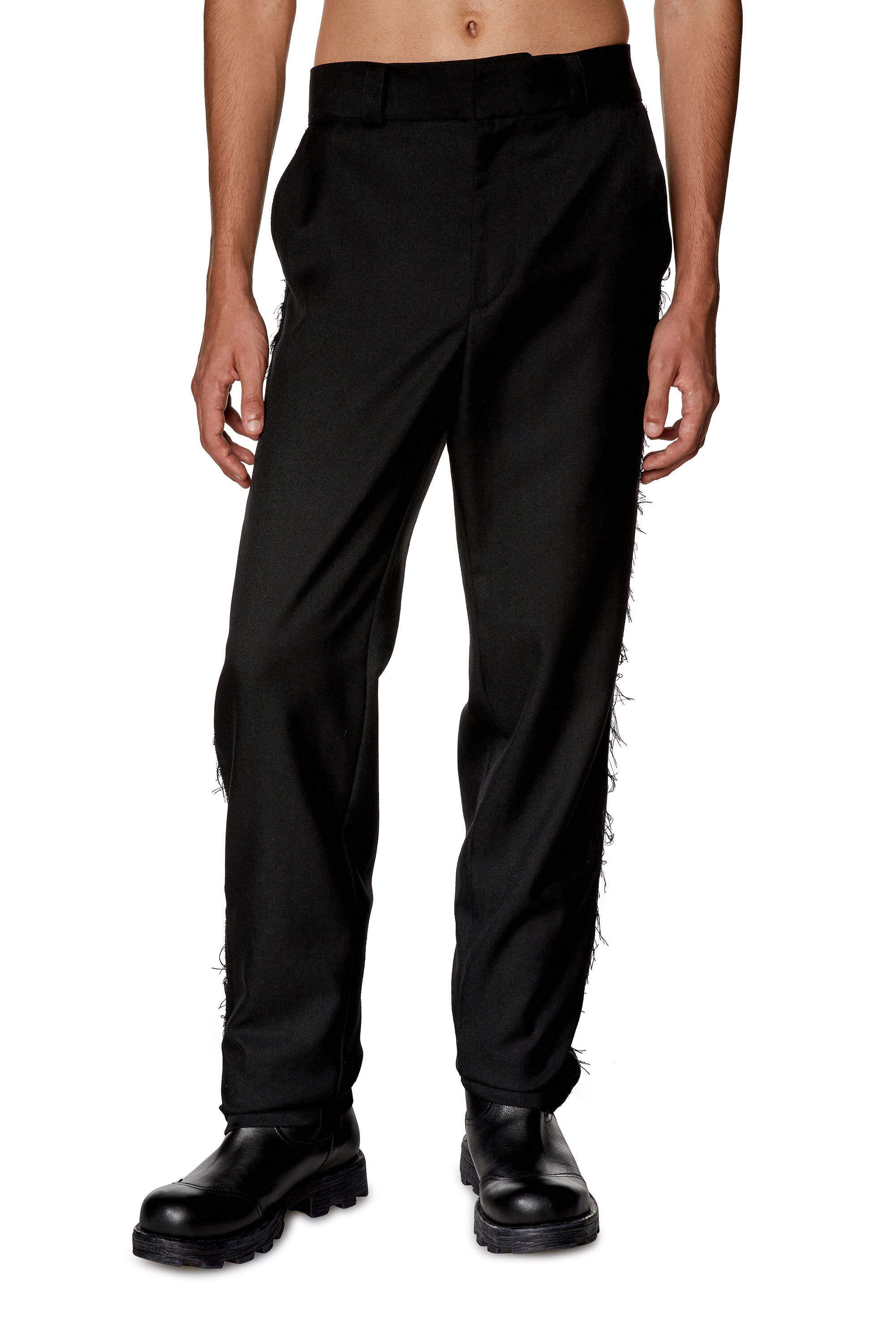 Men's Cool wool pants with denim inserts