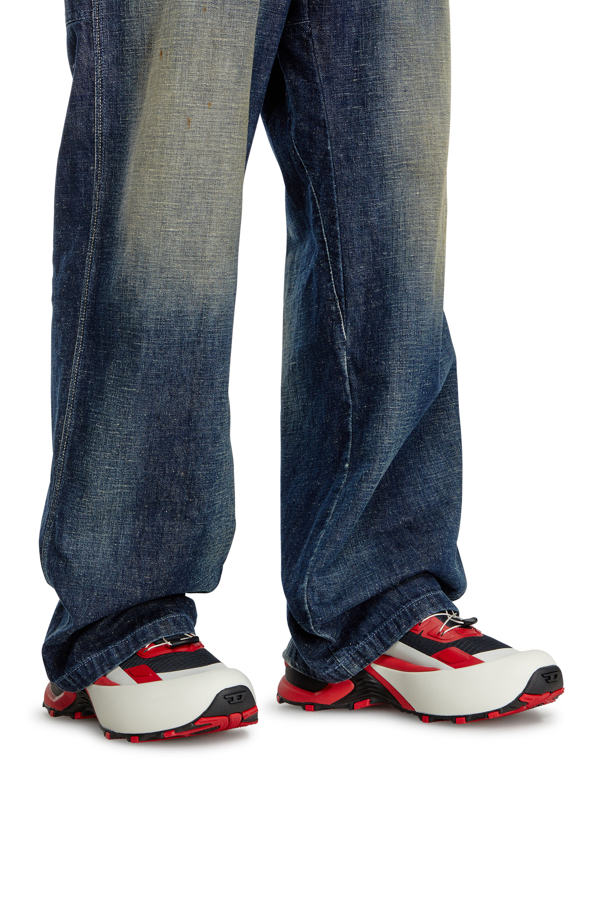 Men s D Cage Runner Sneakers in TPU trimmed ripstop Multicolor Diesel
