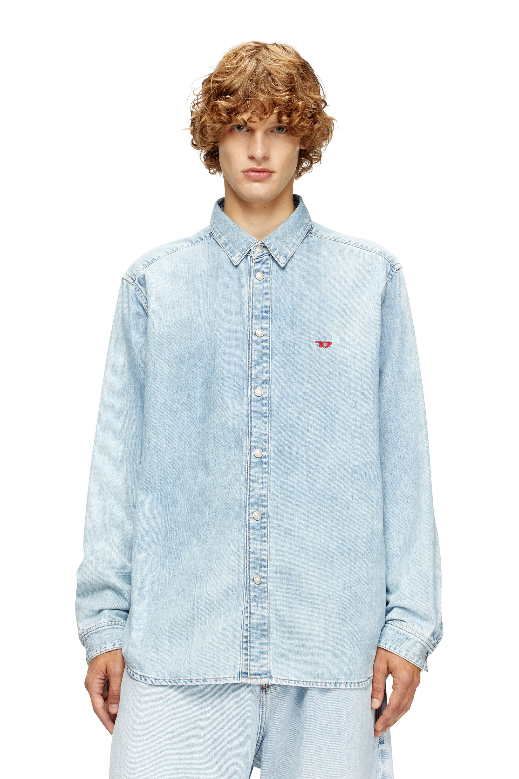 Men's Shirt in denim | Light Blue | Diesel