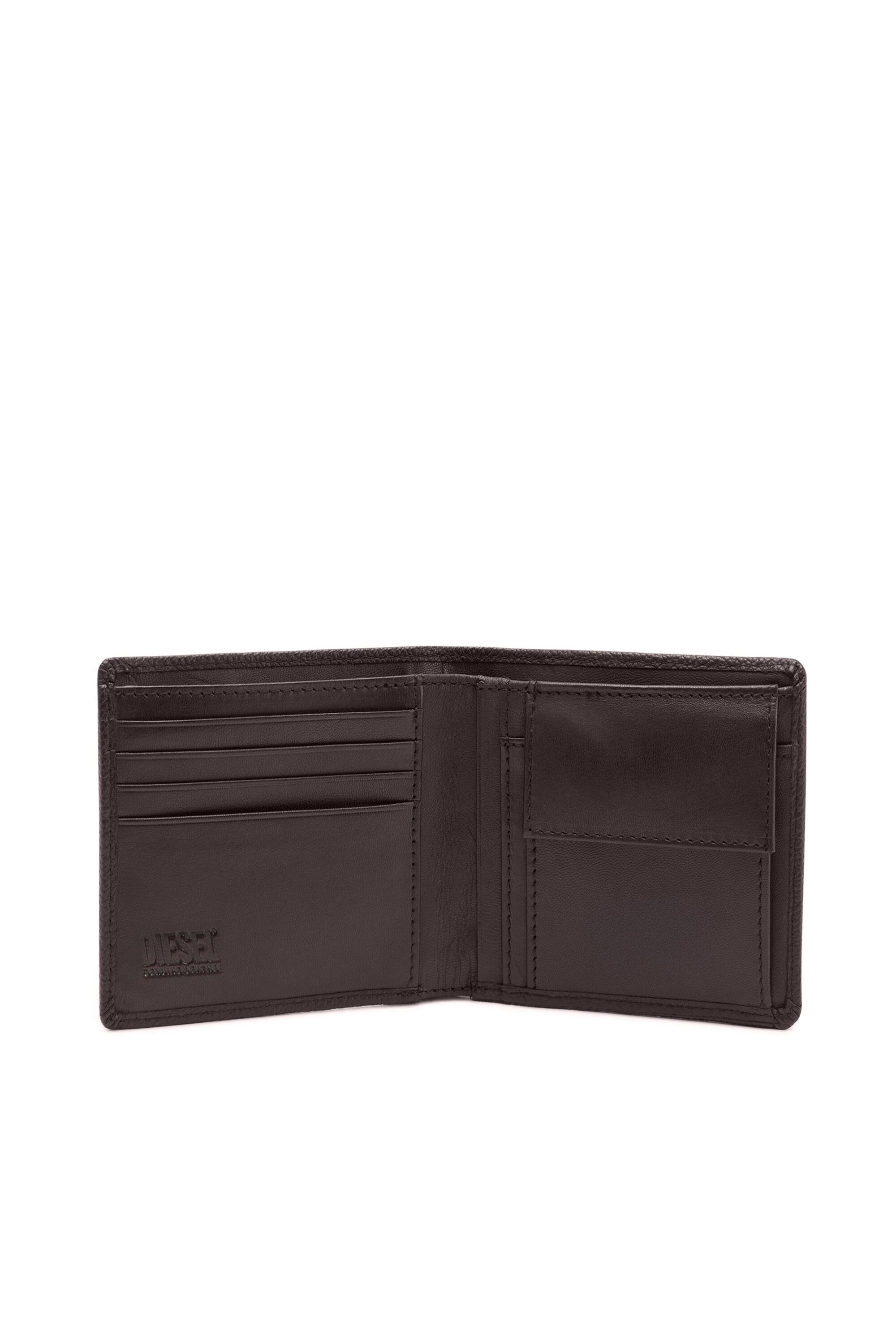 HIRESH S.II Man: Bi-fold wallet in grainy leather | Diesel