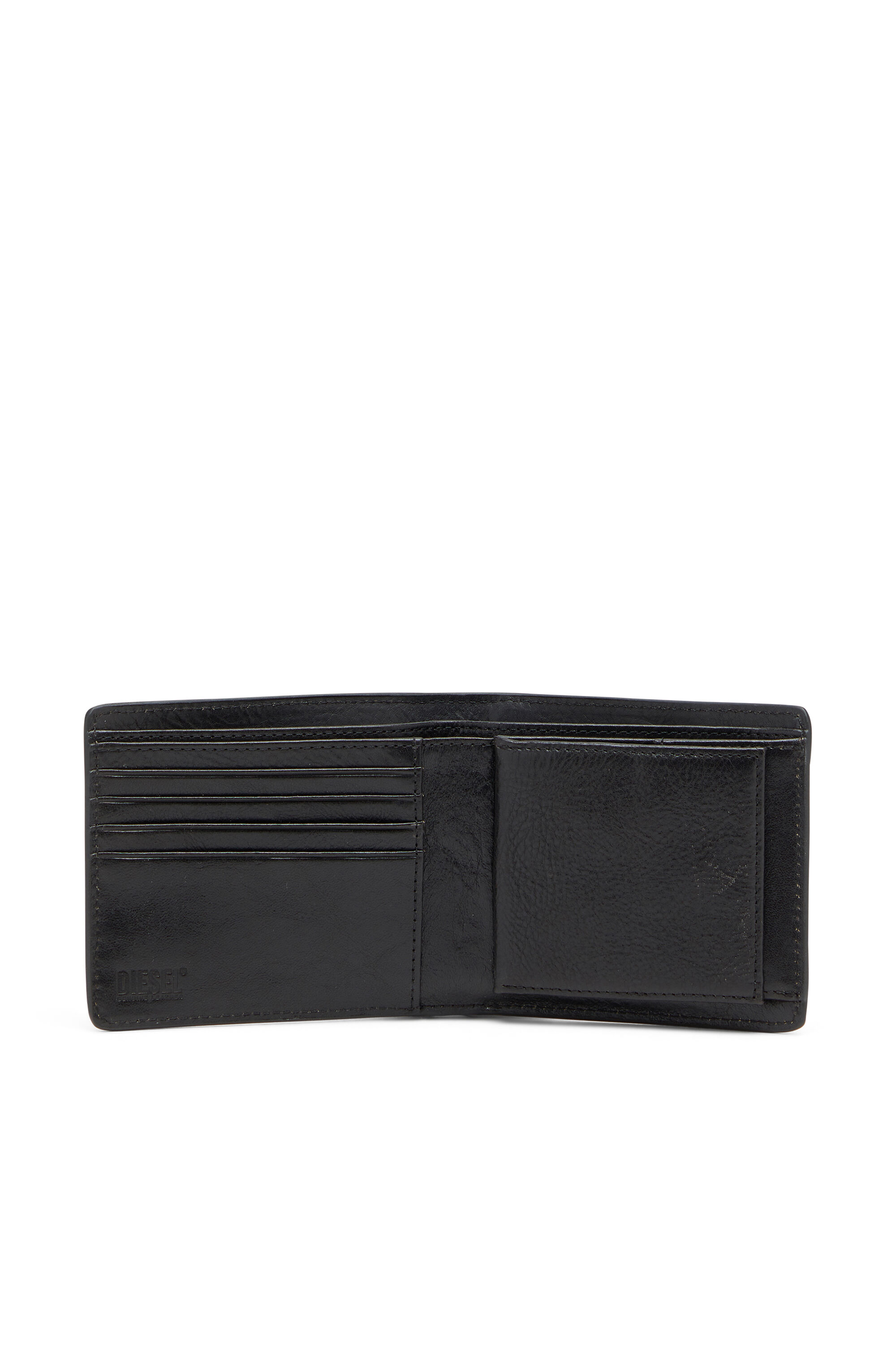 BI-FOLD ブラックレザー 二つ折り財布 OFF-WHITE オフホワイト OFF-WHITE BI-FOLD バイフォールド 迷彩 レザー 二つ折り