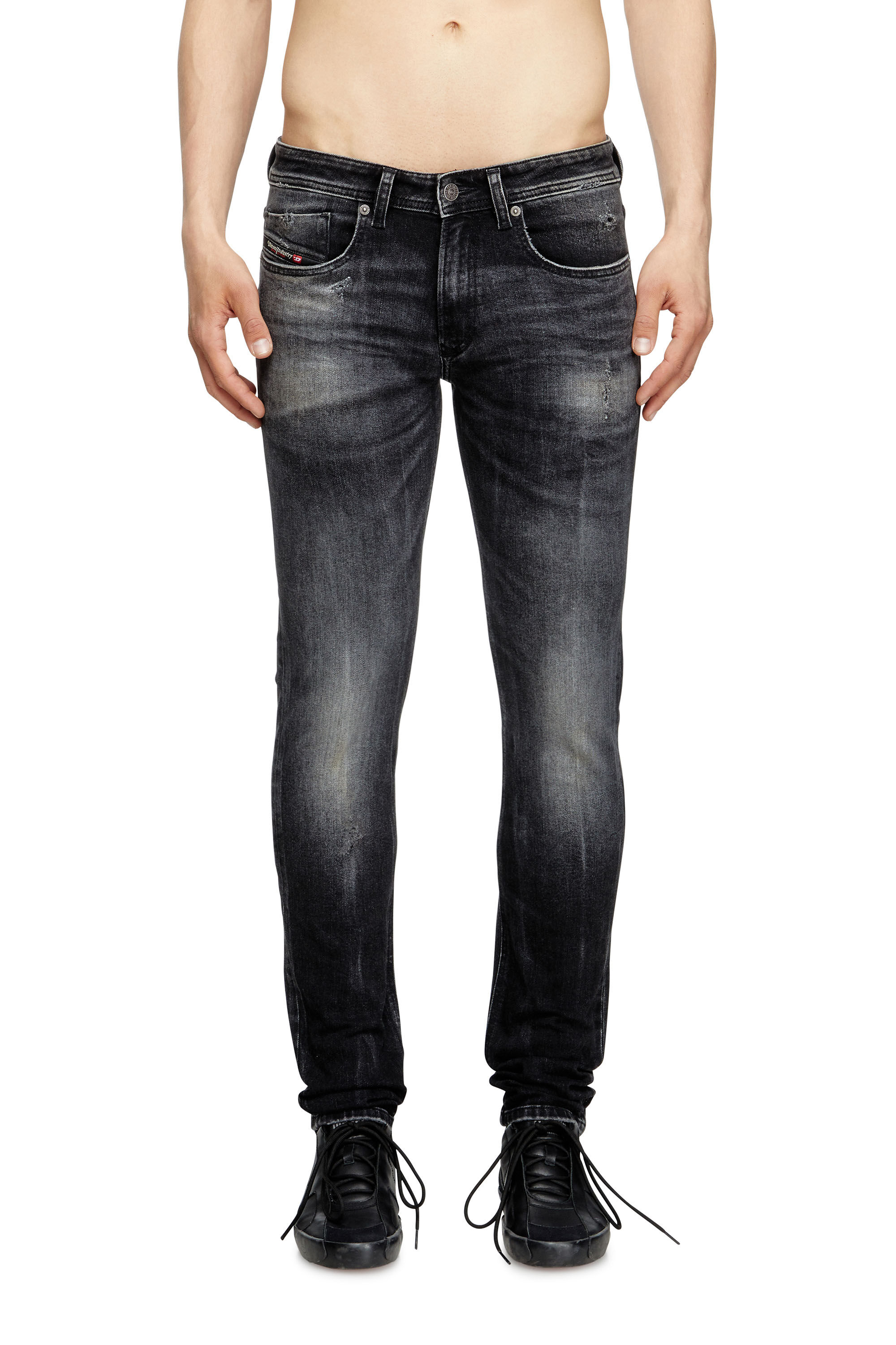 Men's Skinny Jeans | Black/Dark grey | Diesel 1979 Sleenker