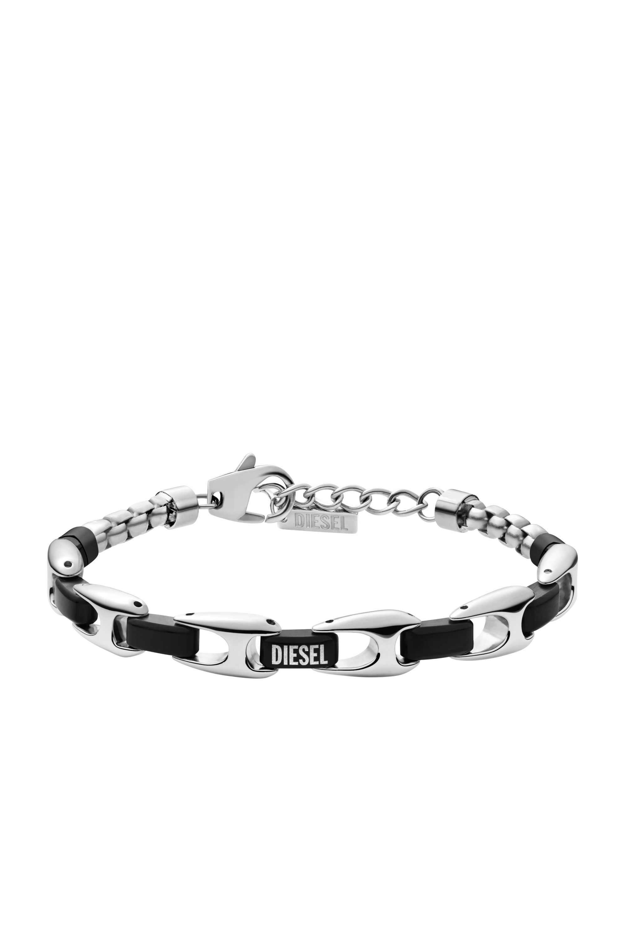 Women's Two-tone stainless steel chain bracelet | Silver