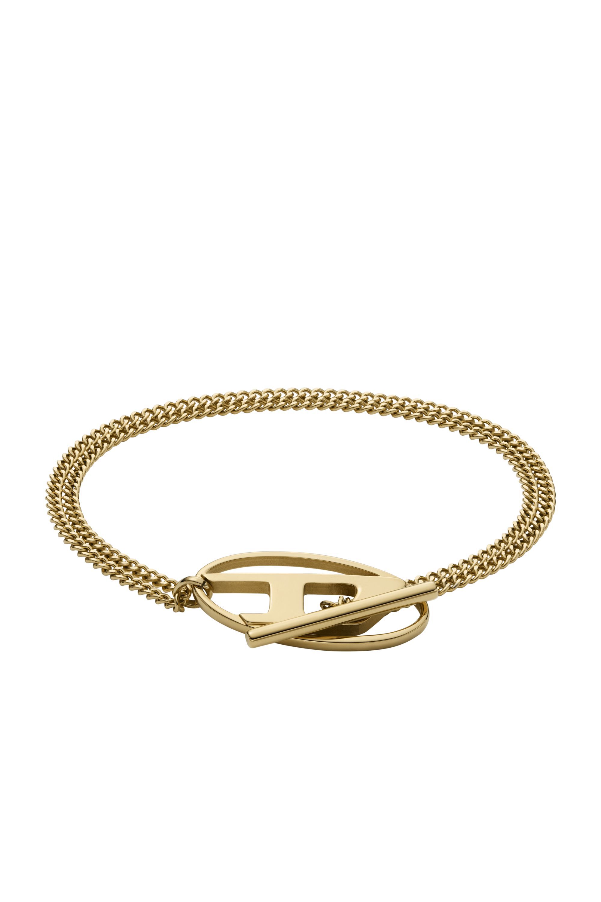 【DIESEL】Dx1571710 Jewel Women's Gold-Tone Stainless Steel Chain Bracelet | Gold | Diesel