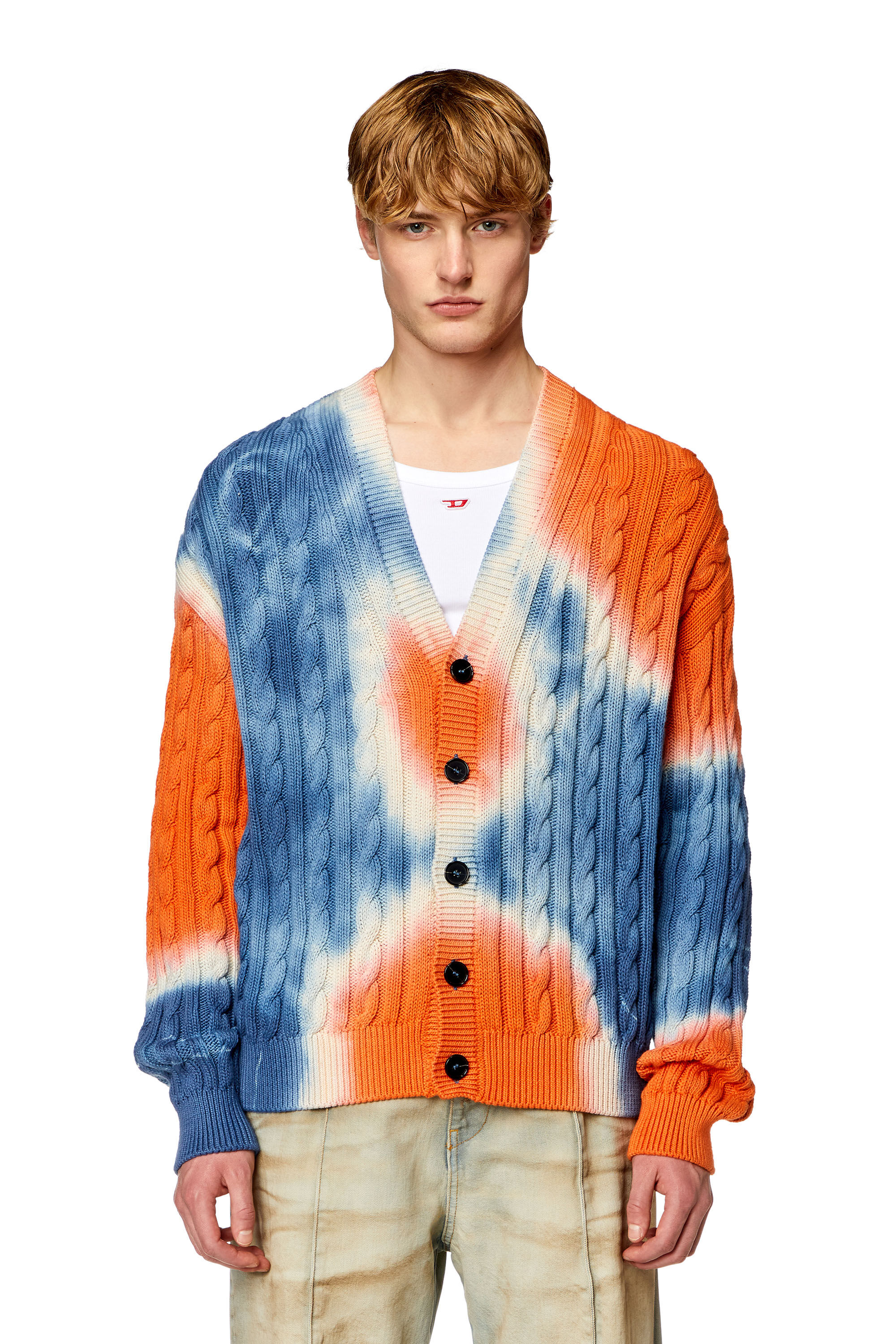 Mens tie sales dye cardigan