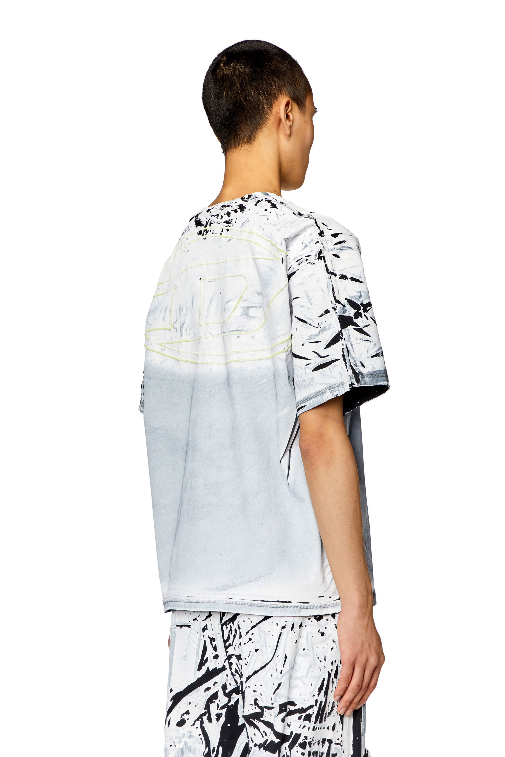 Men's T-shirt with chalk-effect print | Multicolor | Diesel