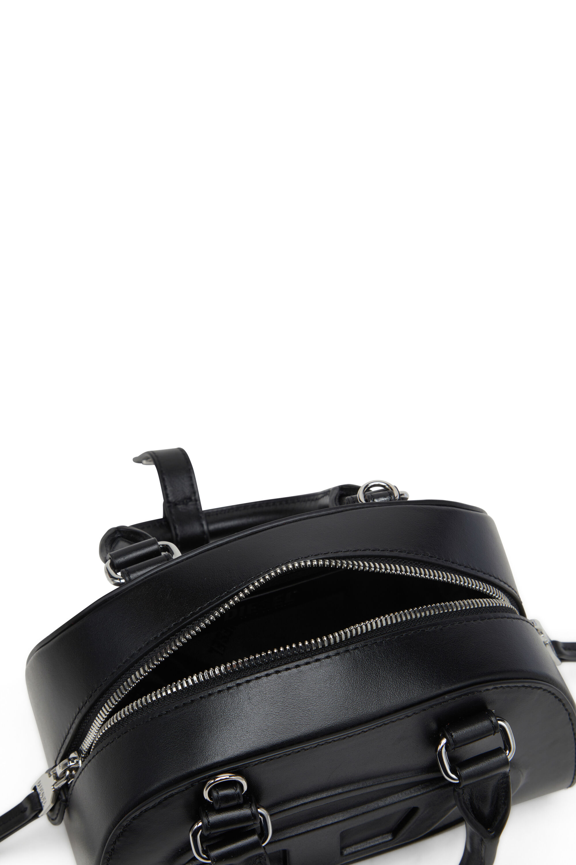 DIESEL☆ Leather bowling bag ブラック ショルダー付き Women's 1DR Dome-Leather bowling bag | Black | Diesel