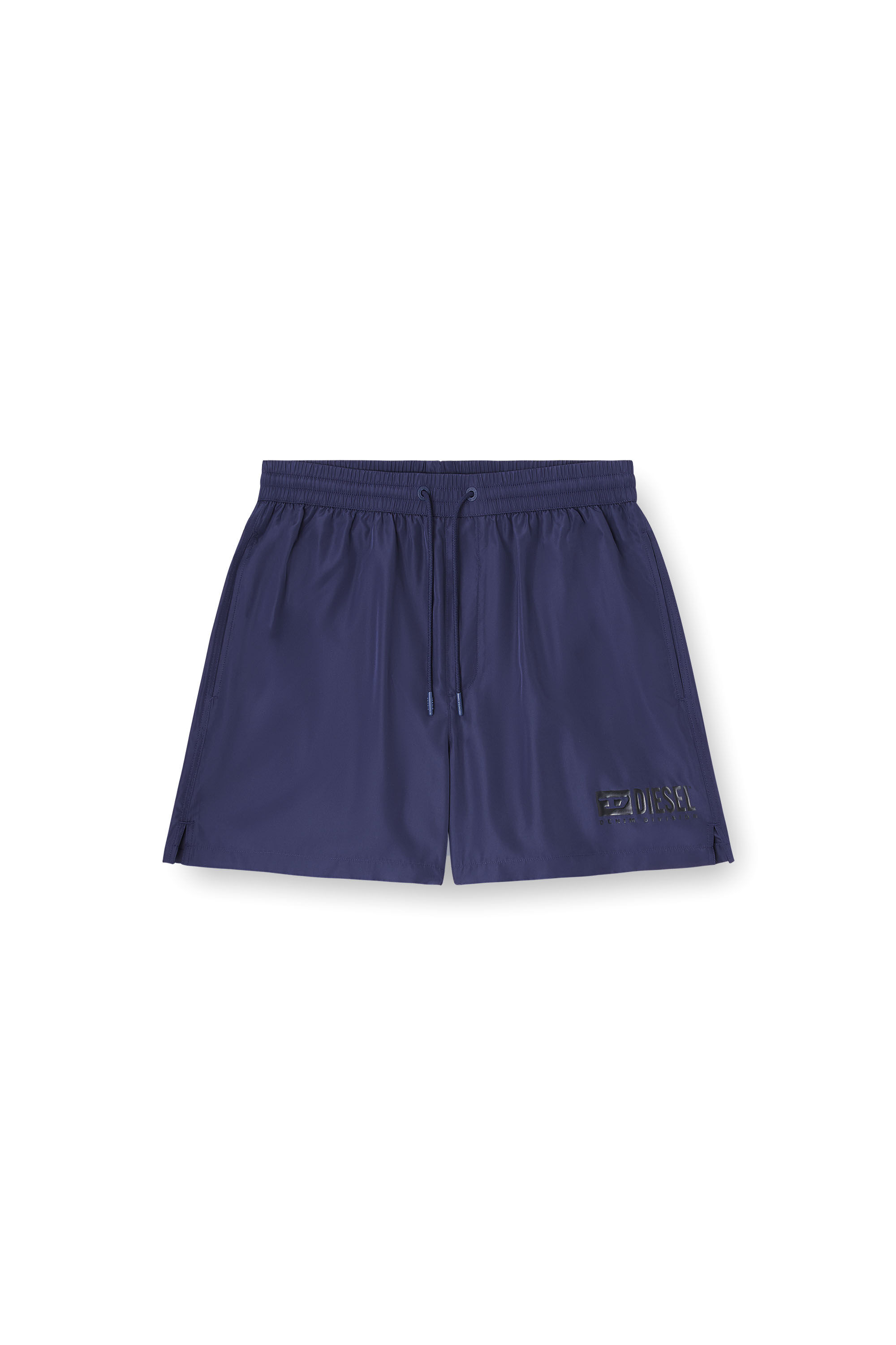 Diesel - KEN-37-D-BOX, Man's Mid-length swim shorts with logo print in Blue - 4