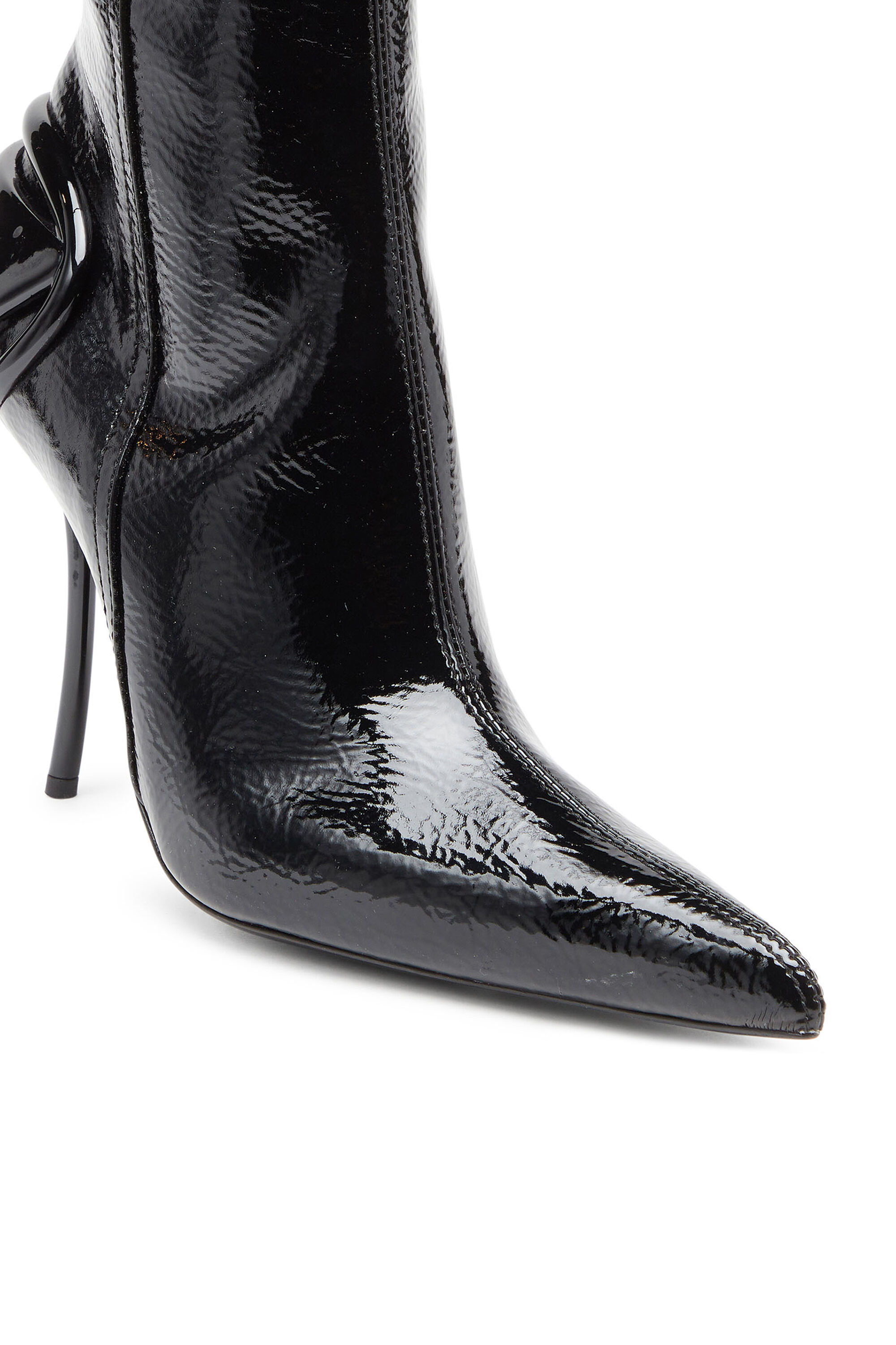Curved heel boots sales