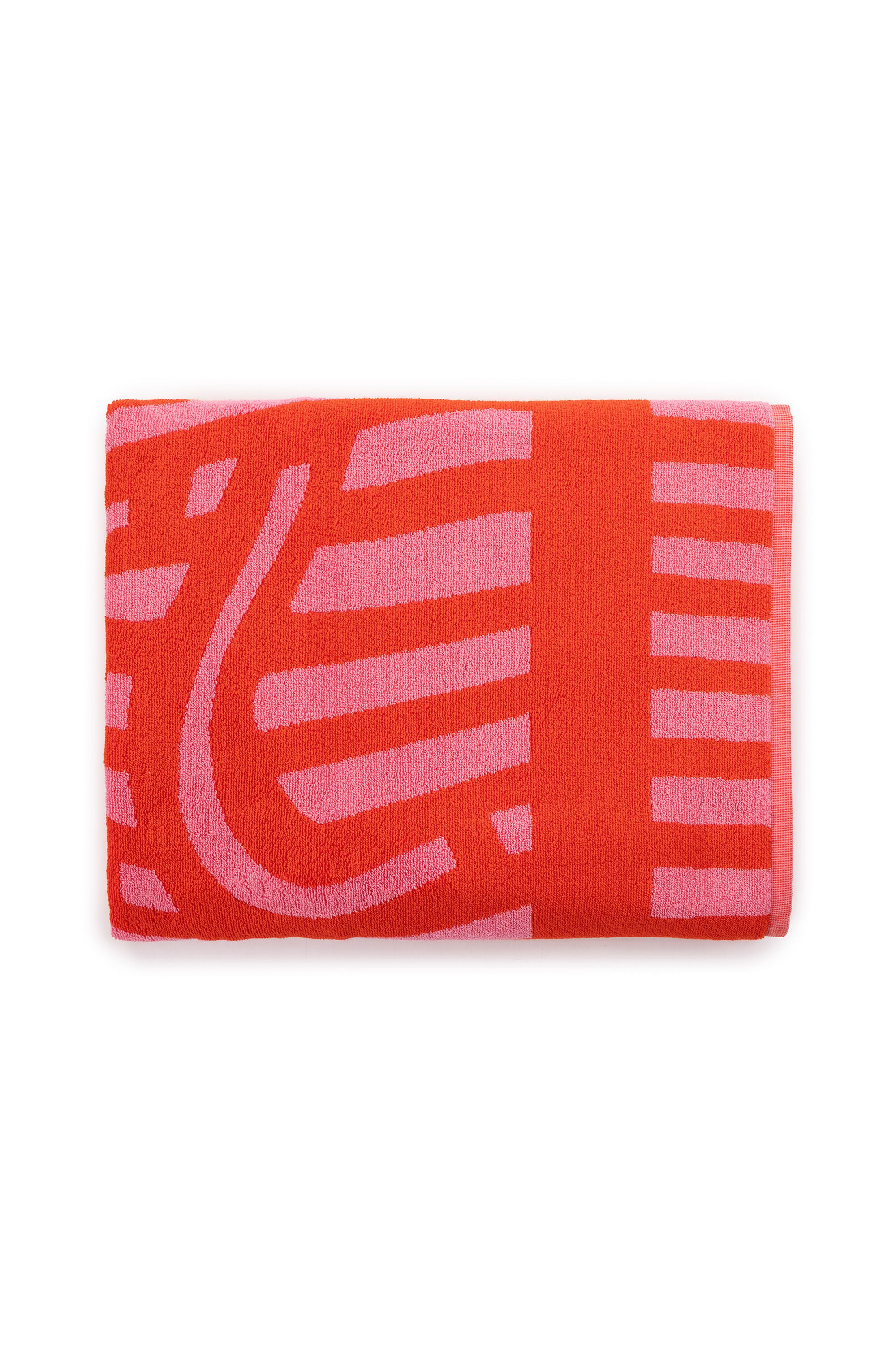Diesel - 1018163  STRIPES PINK/RED TOWEL, Unisex's Terry towel 100x180 cm in Red - 6
