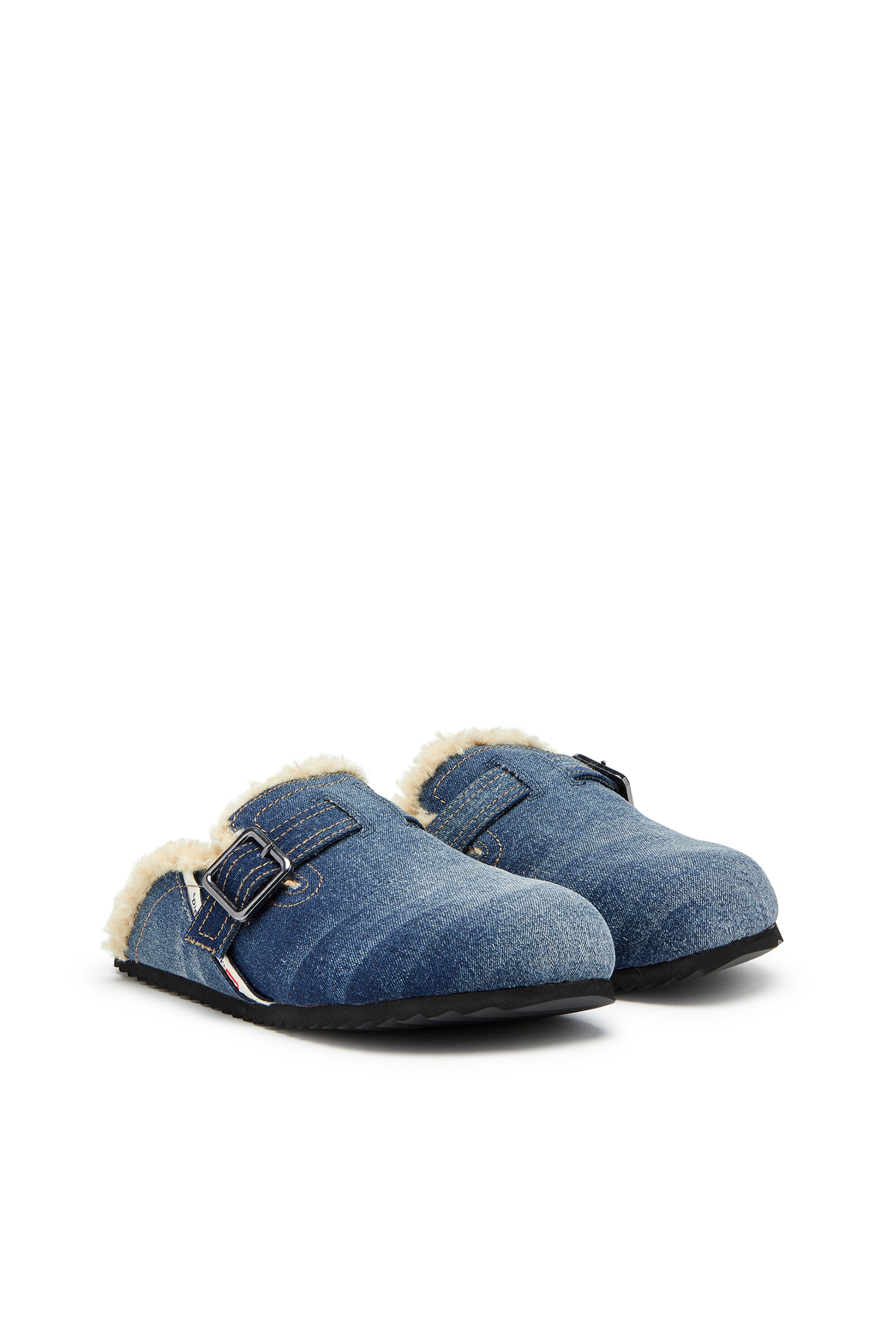 Women's D-Woodstock: Denim kitten heel mules | Black | Diesel