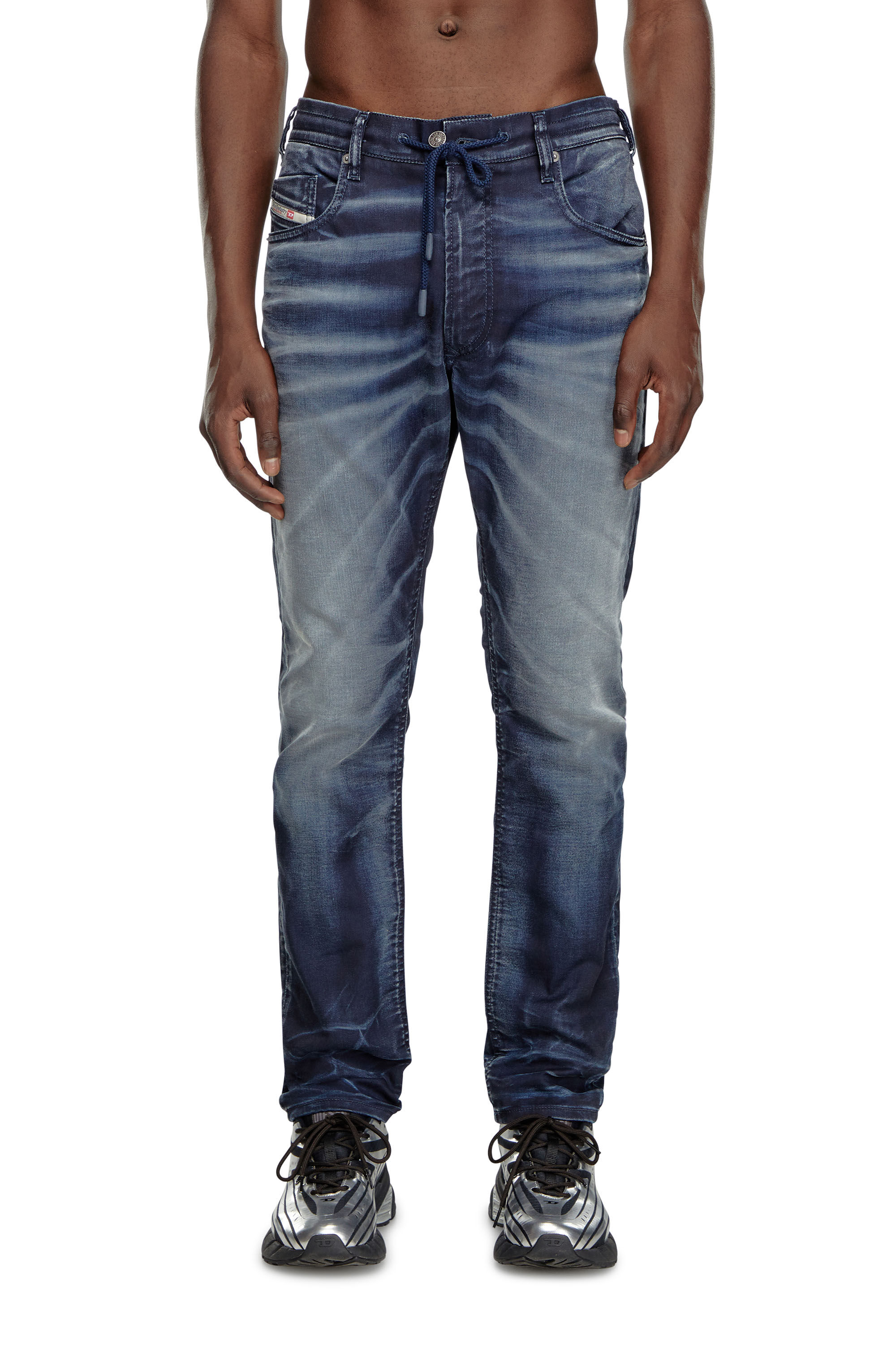 Diesel - Man's Regular 2030 D-Krooley Joggjeans® 068MD, Dark Blue - 3