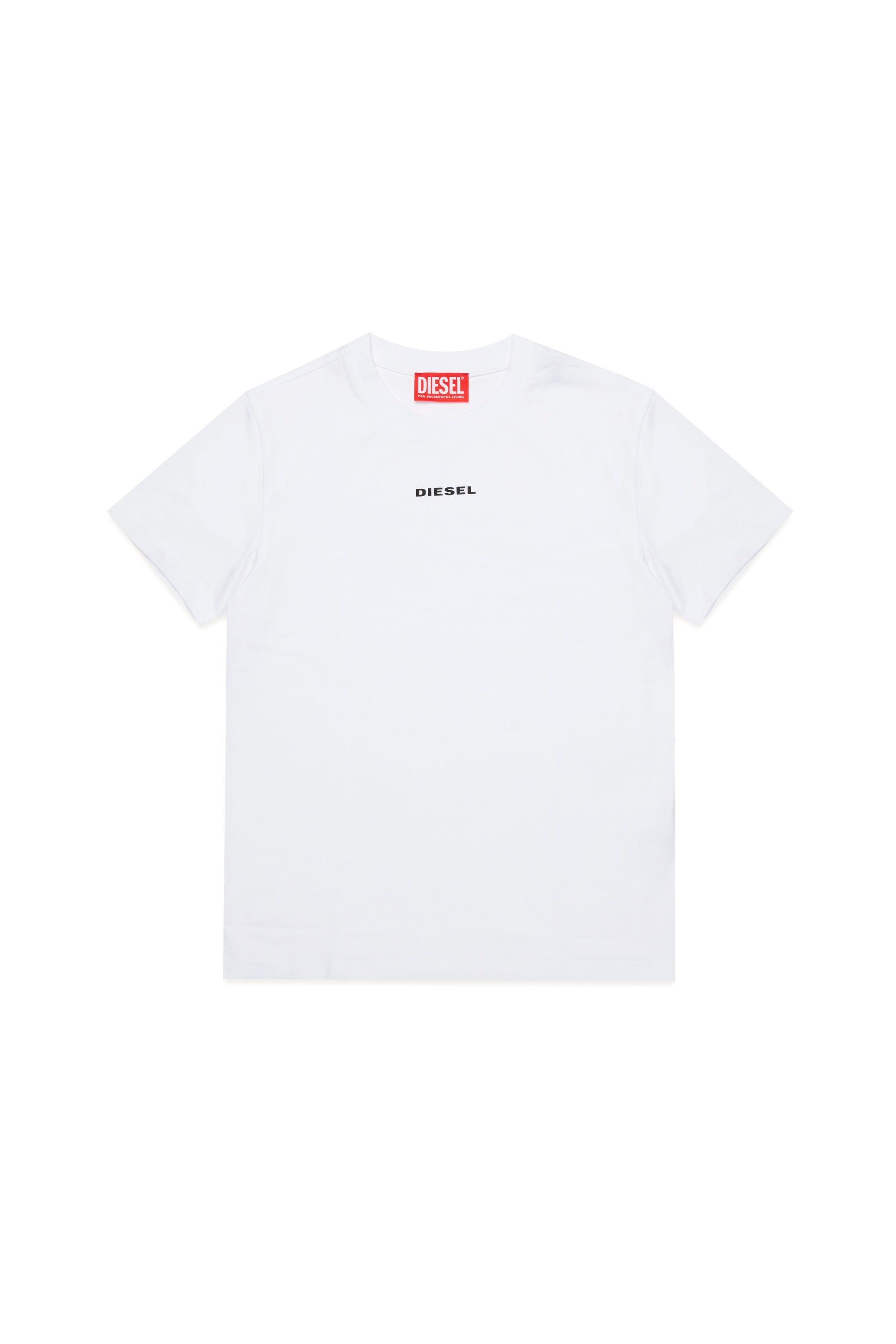 Diesel - UTATOR, Man's Stretch-cotton T-shirt with lettering in White - 1