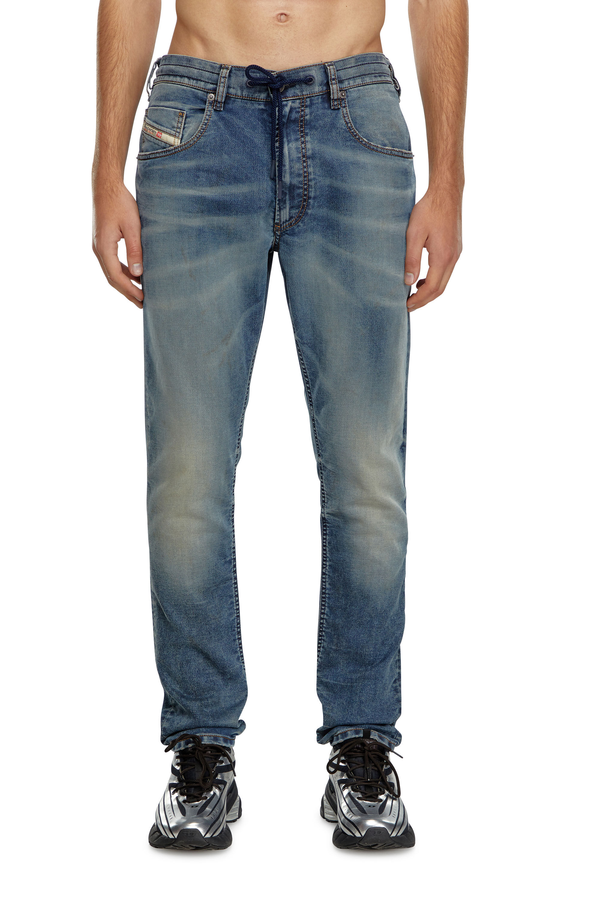 Diesel - Man's Regular 2030 D-Krooley Joggjeans® 068LZ, Medium blue - 3