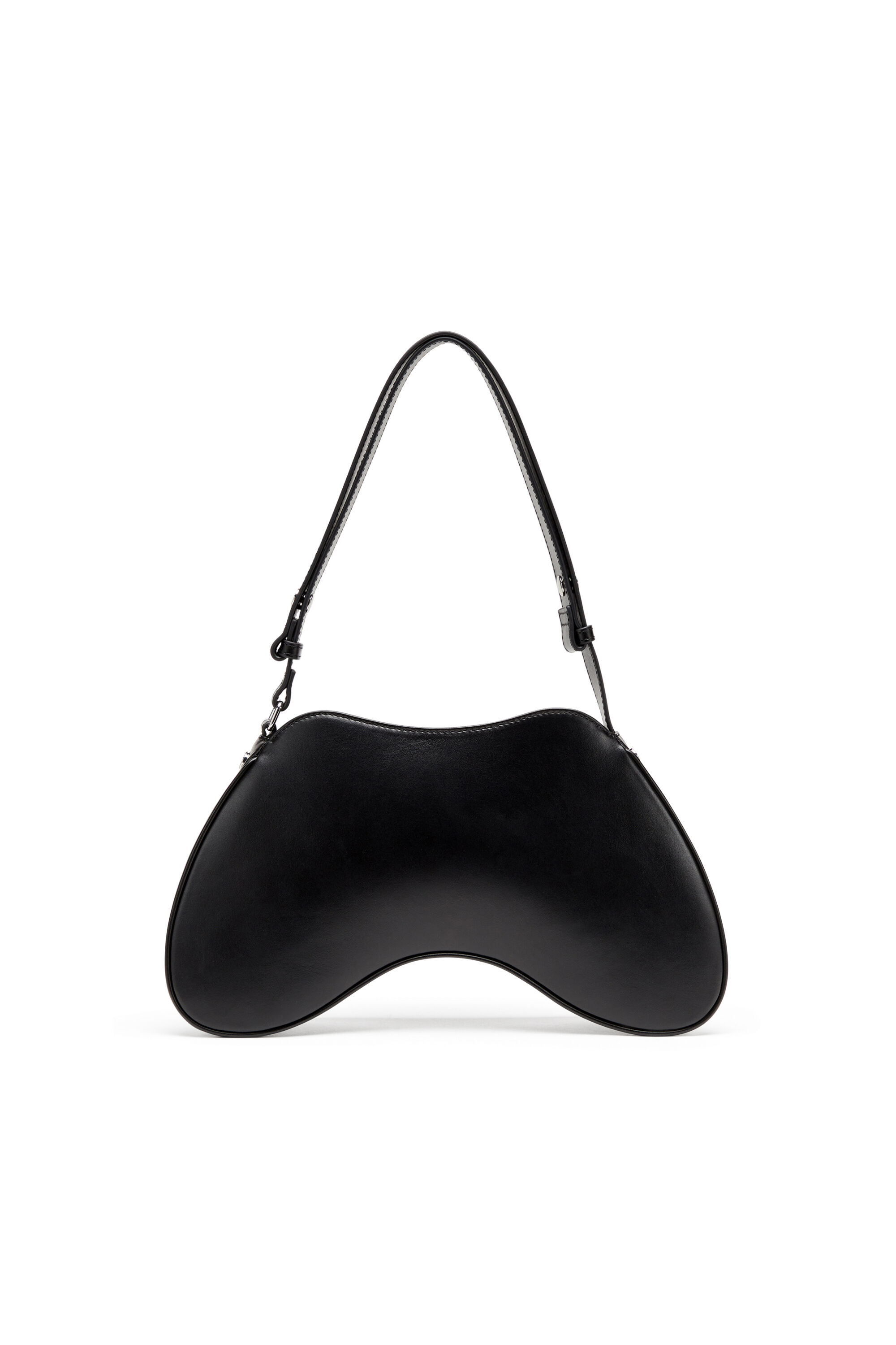 Women's Play-Semi gloss leather shoulder bag | Black | Diesel
